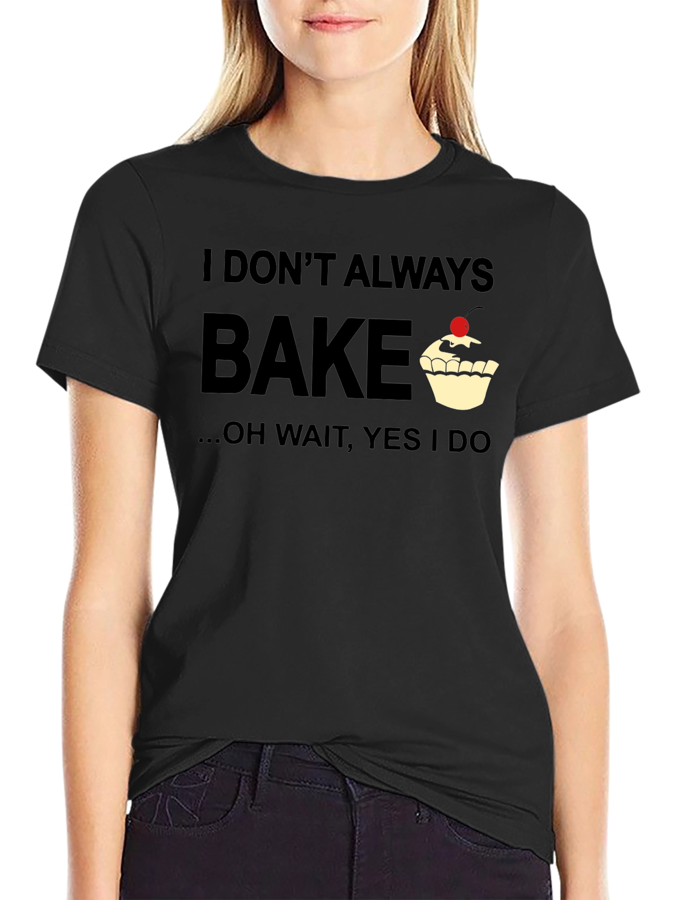 Black Bake Graphic Tee - "I Don't Always Bake" view 2