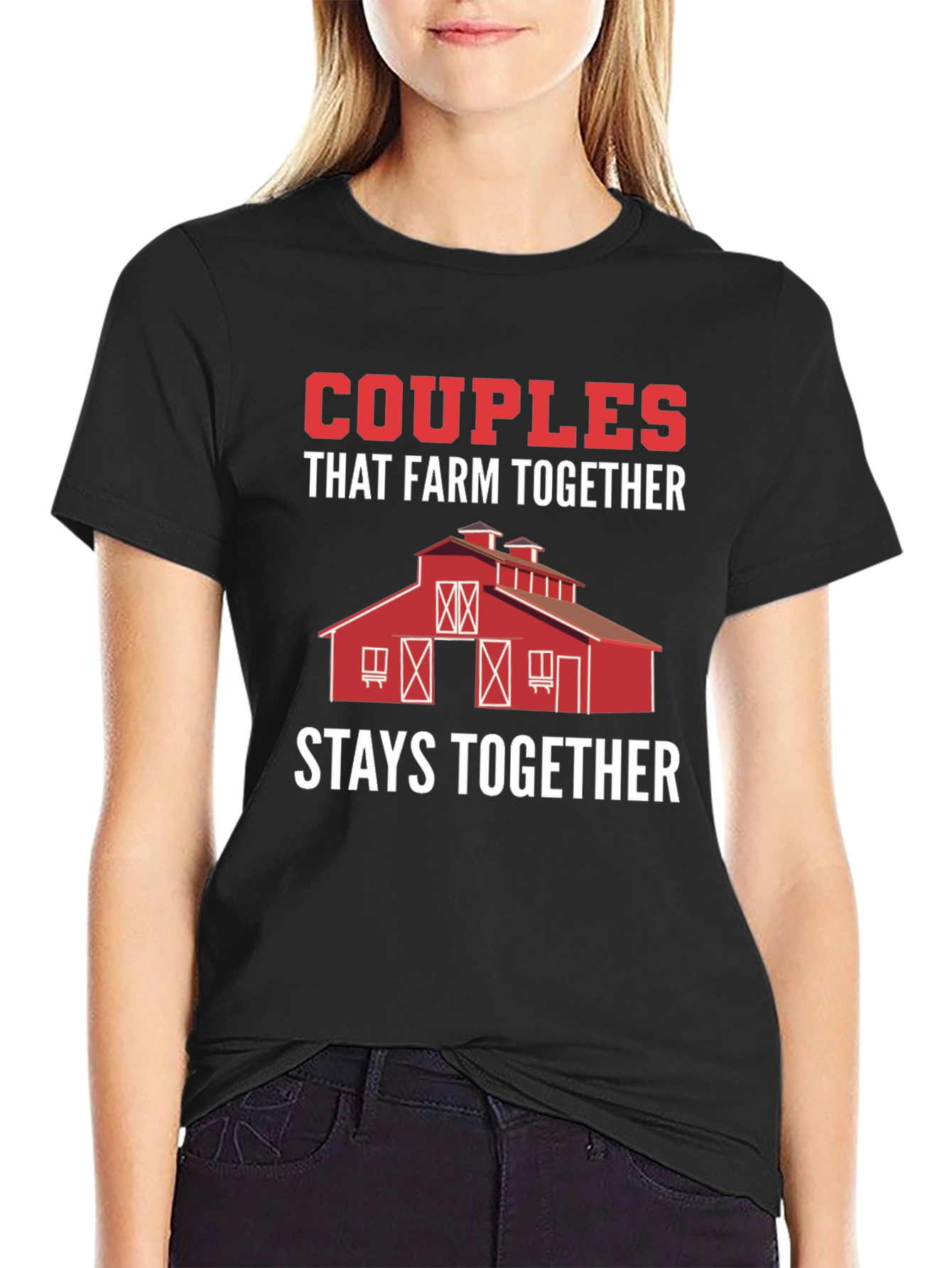 Black Couples That Farm Together Stay Together T-Shirt view 2