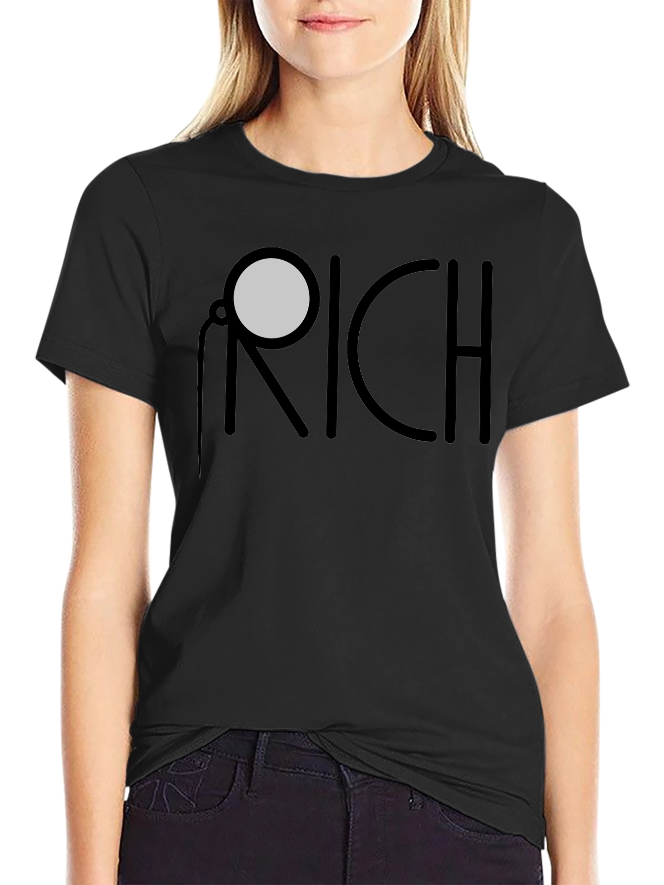Black Monocle RICH Graphic Tee - Unique Fashion Statement view 2