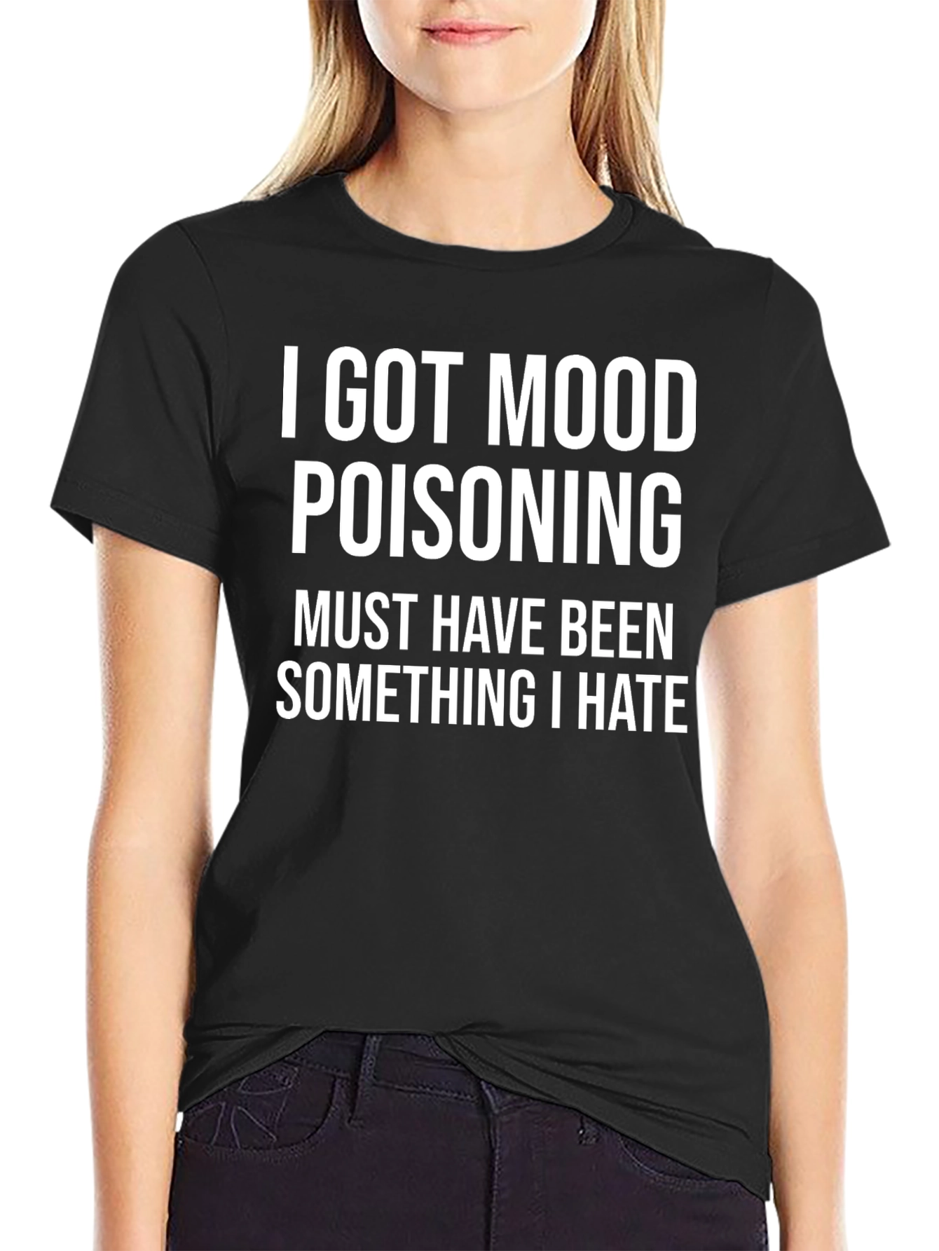 Black Mood Poisoning T-Shirt - Funny Graphic Tee view 2