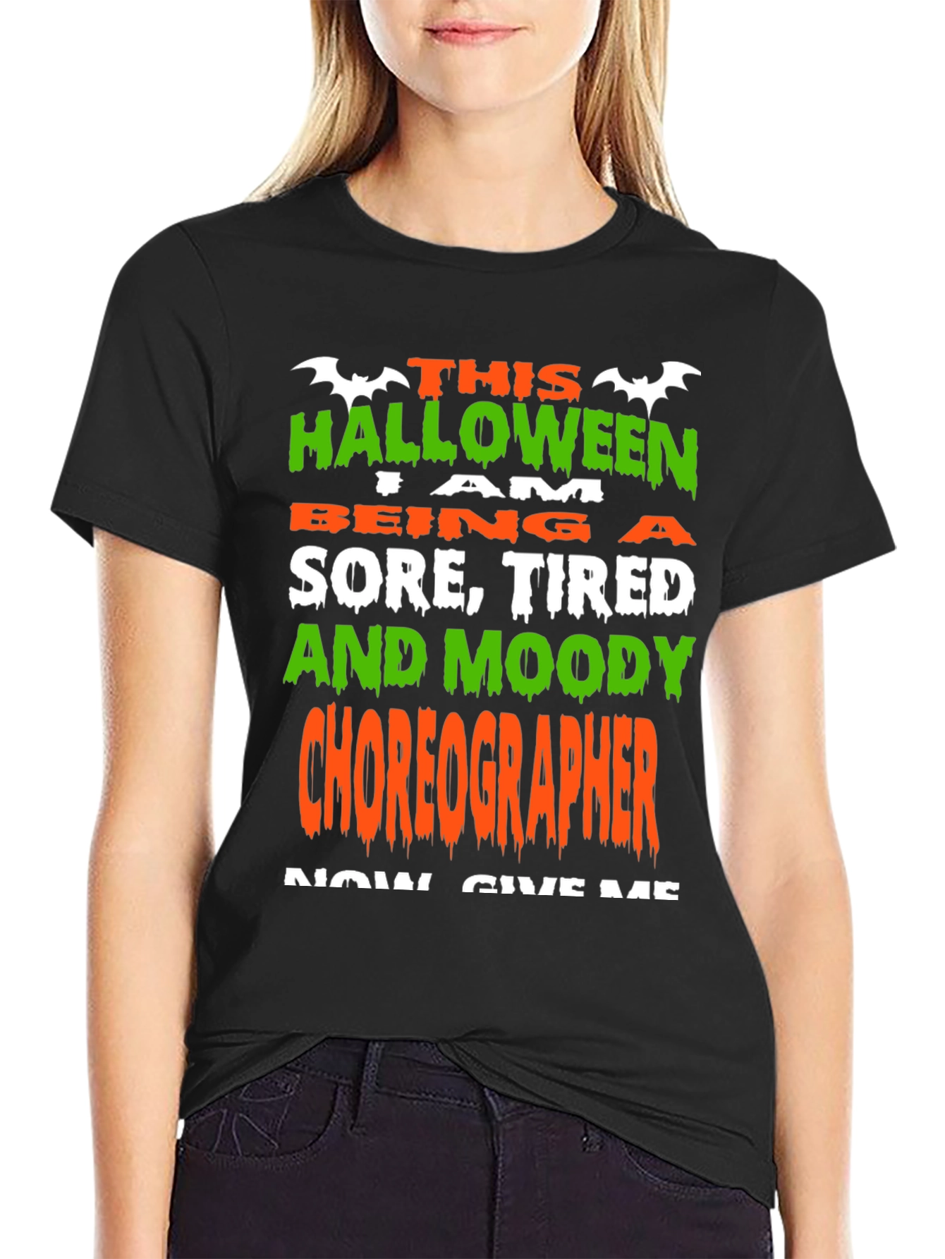Black Halloween Choreographer T-Shirt view 2