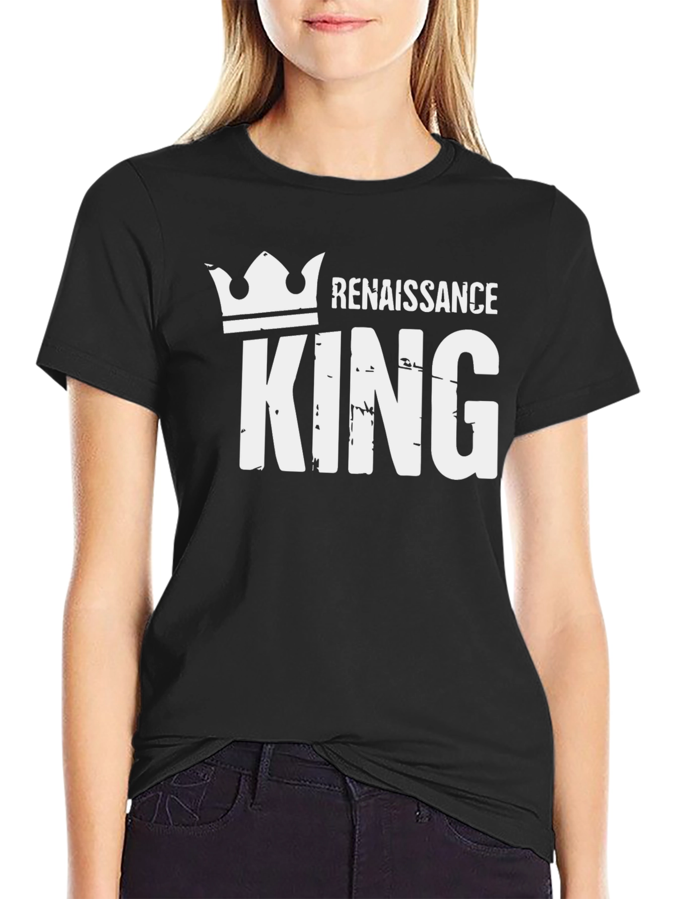 Black Renaissance King Graphic T-Shirt view 2