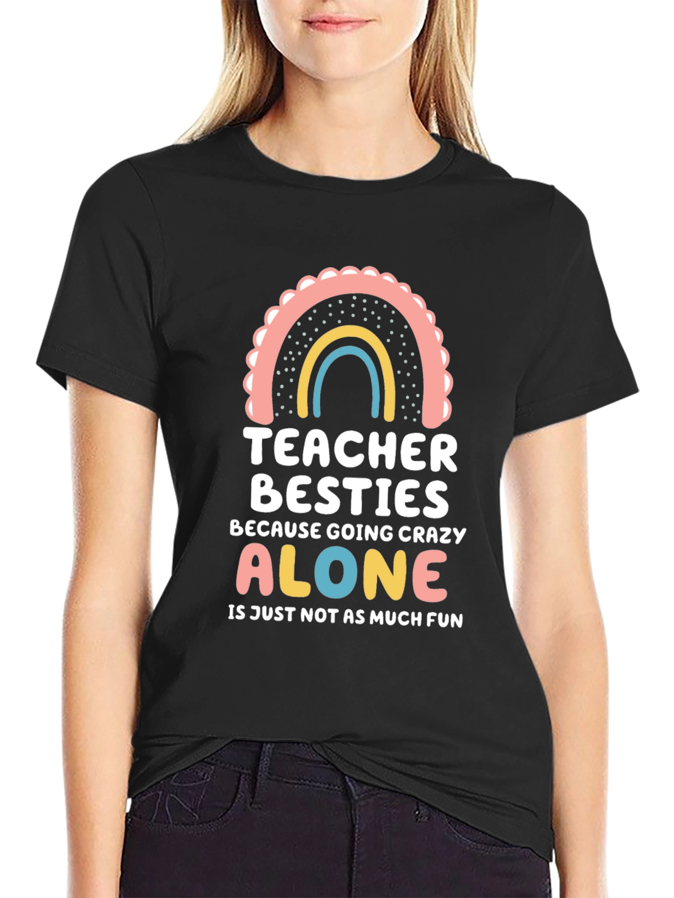 Teacher Besties Graphic T-Shirt - 2