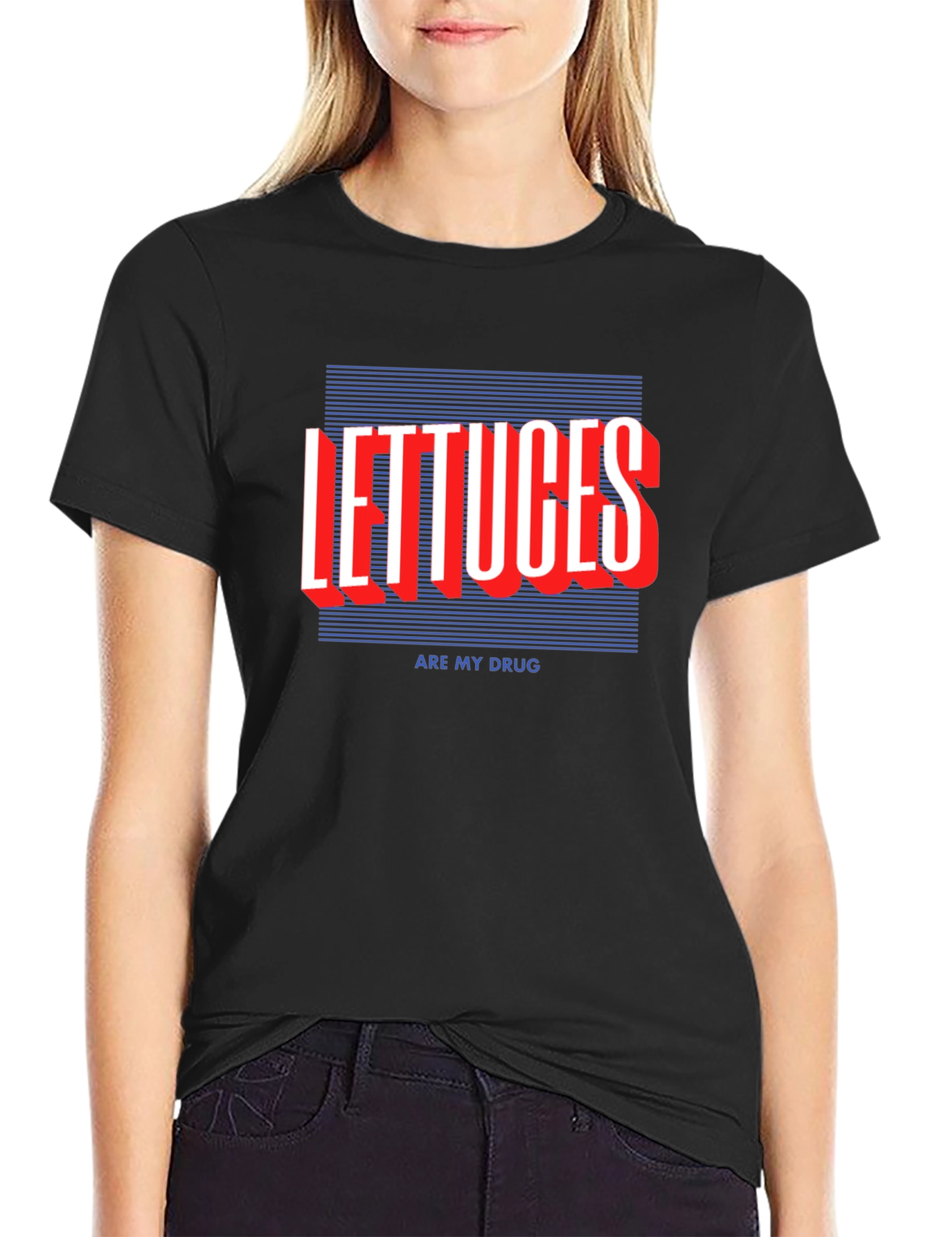 Black Lettuces Are My Drug Graphic T-Shirt view 2