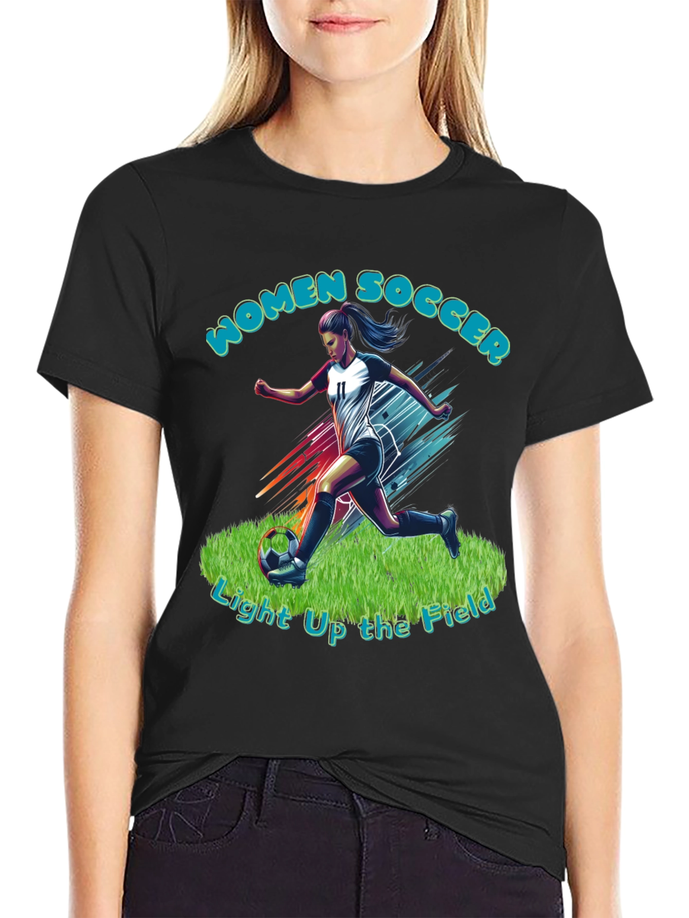 Women's Soccer Graphic T-Shirt - 2