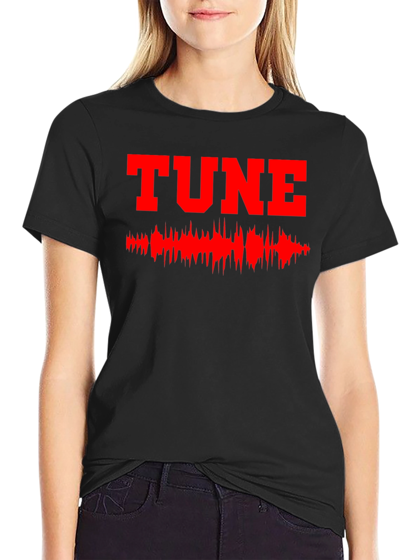 Black Tune Graphic Black T-Shirt view 2