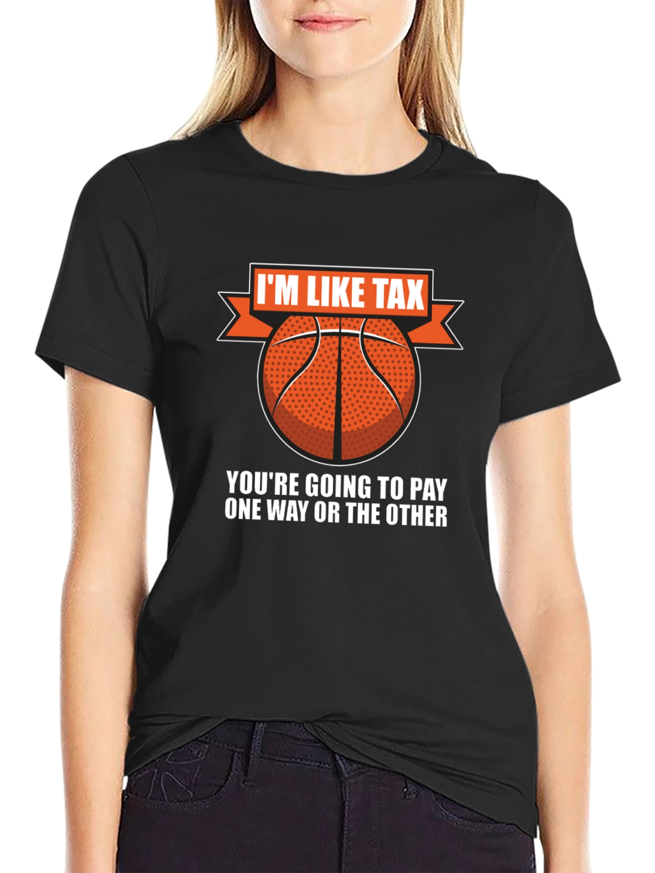 Black I'm Like Tax Basketball T-Shirt - Pay Up! view 2