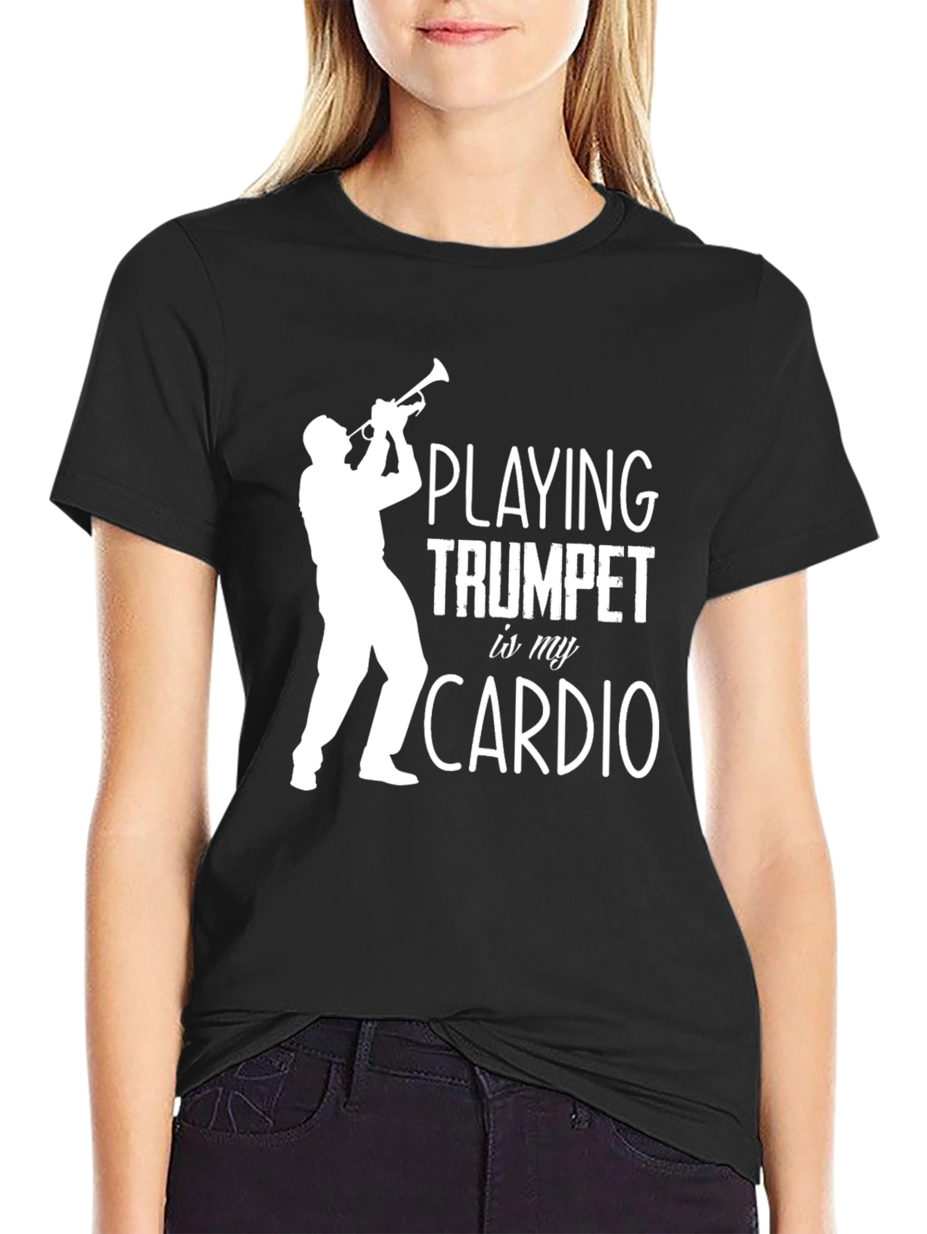 Black Trumpet Player Cardio Graphic Tee view 2