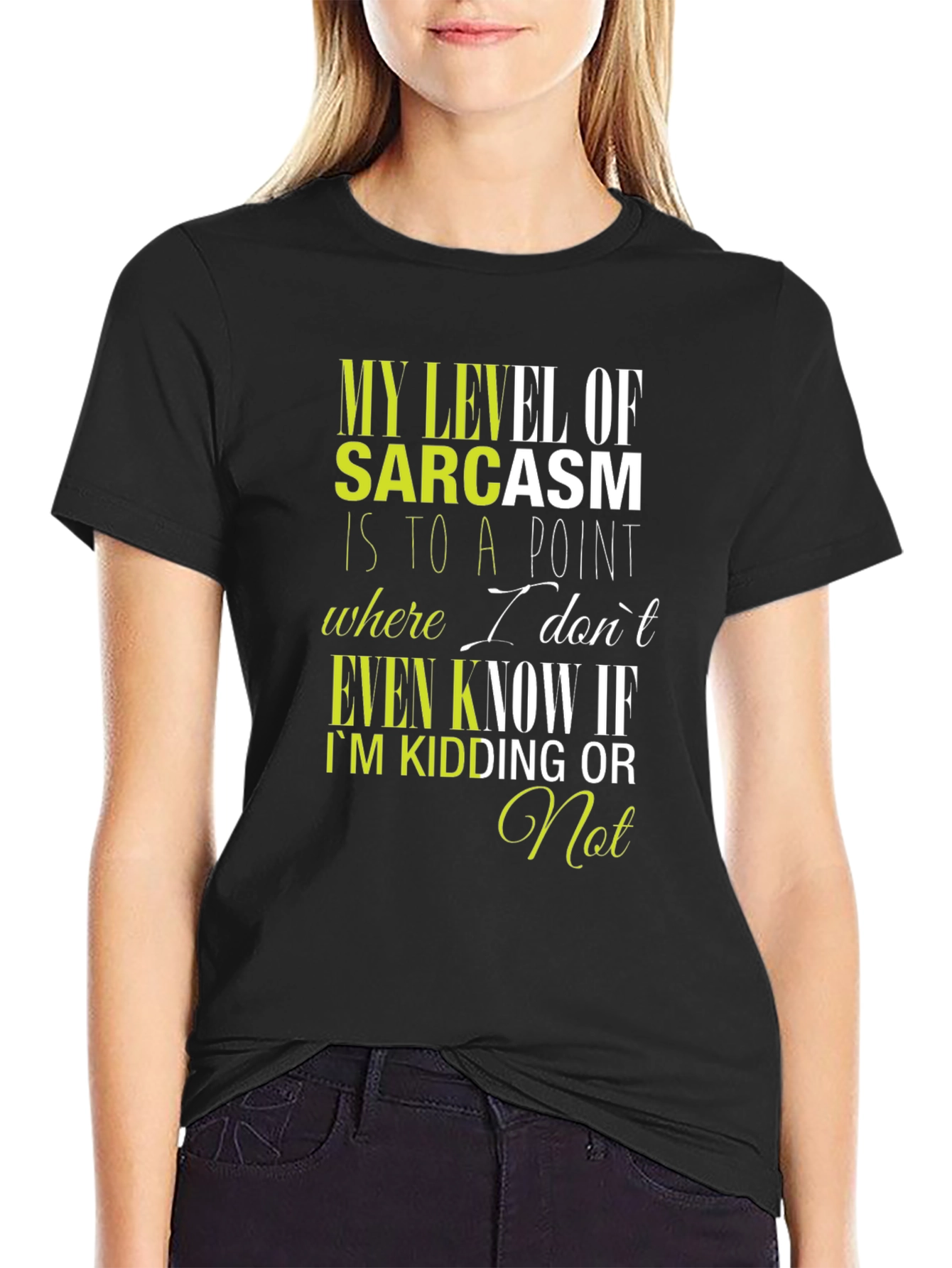 Black Sarcastic Humor T-Shirt - Funny Graphic Tee view 2