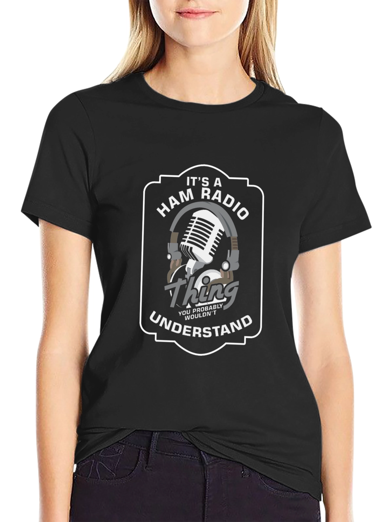 Black It's A Ham Radio Thing T-Shirt view 2