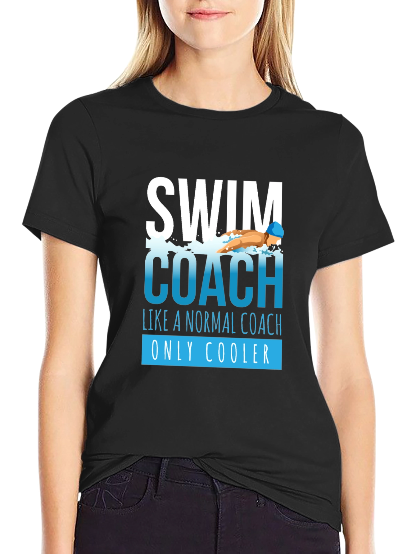 Swim Coach Graphic T-Shirt - Cool Coaching Apparel - 2