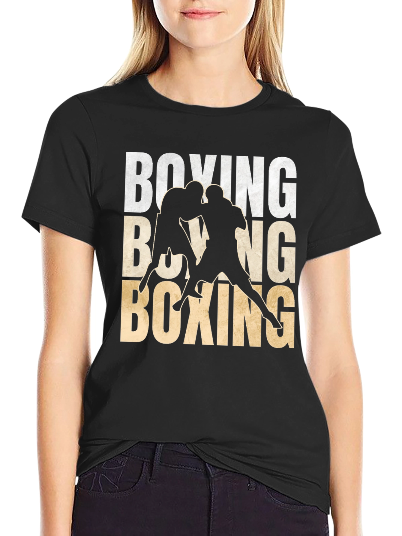 Black Boxing Graphic Tee | Stylish Mens Boxing T-Shirt view 2