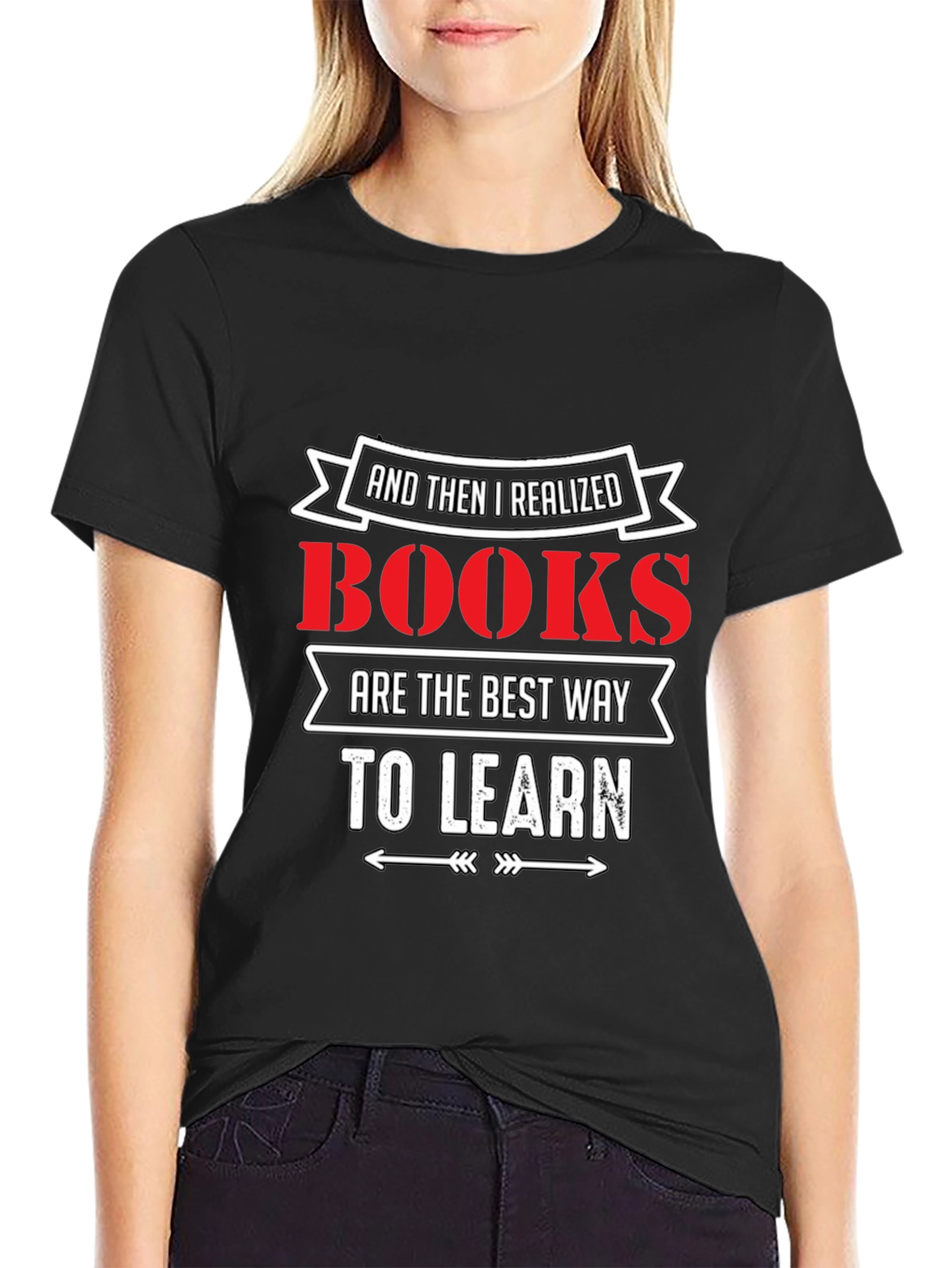 Black Books Are the Best Way to Learn T-Shirt view 2