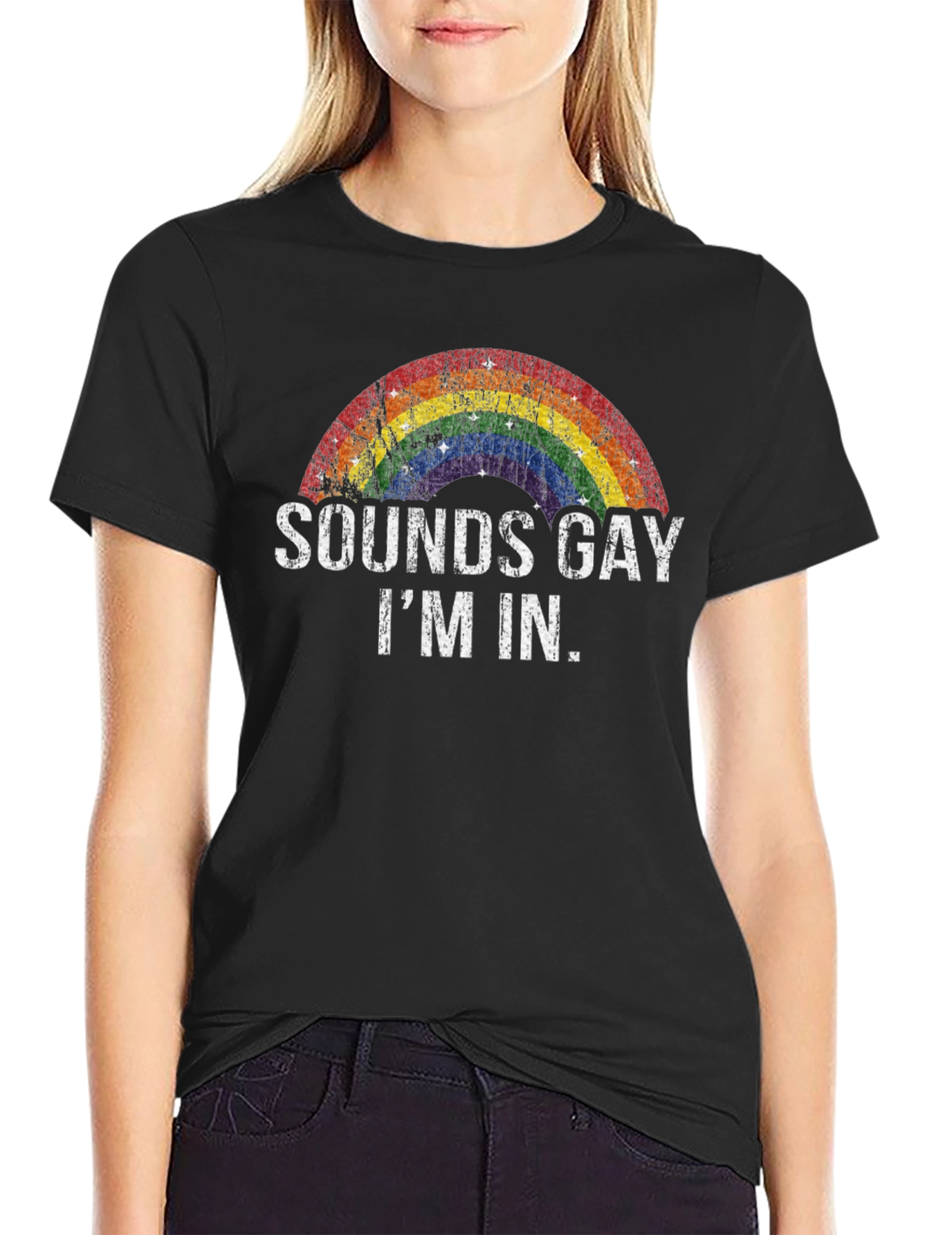 Black Sounds Gay I'm In - Rainbow Pride T-Shirt view 2