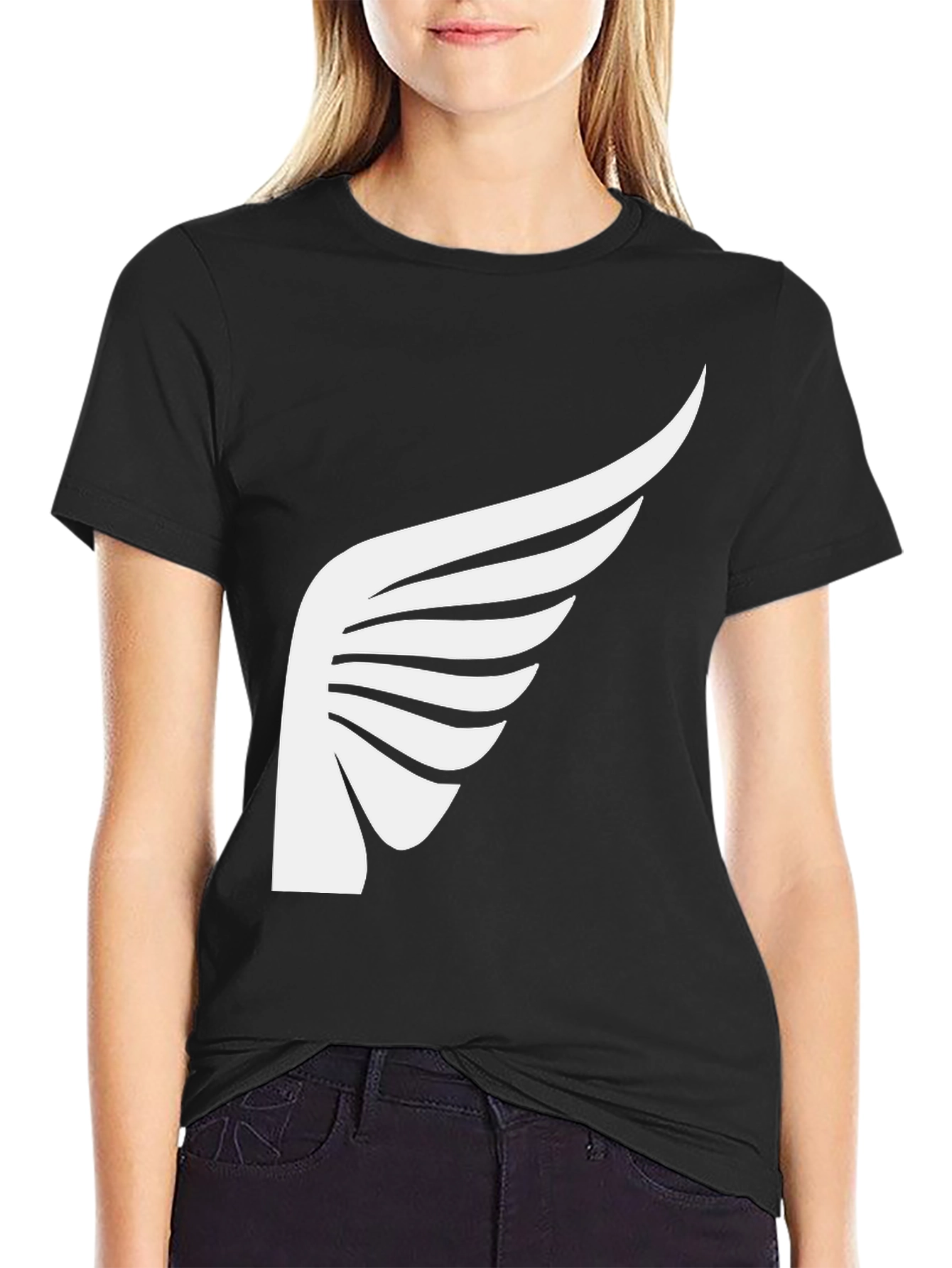 Black Wing Graphic Black T-Shirt - Stylish & Unique! view 2