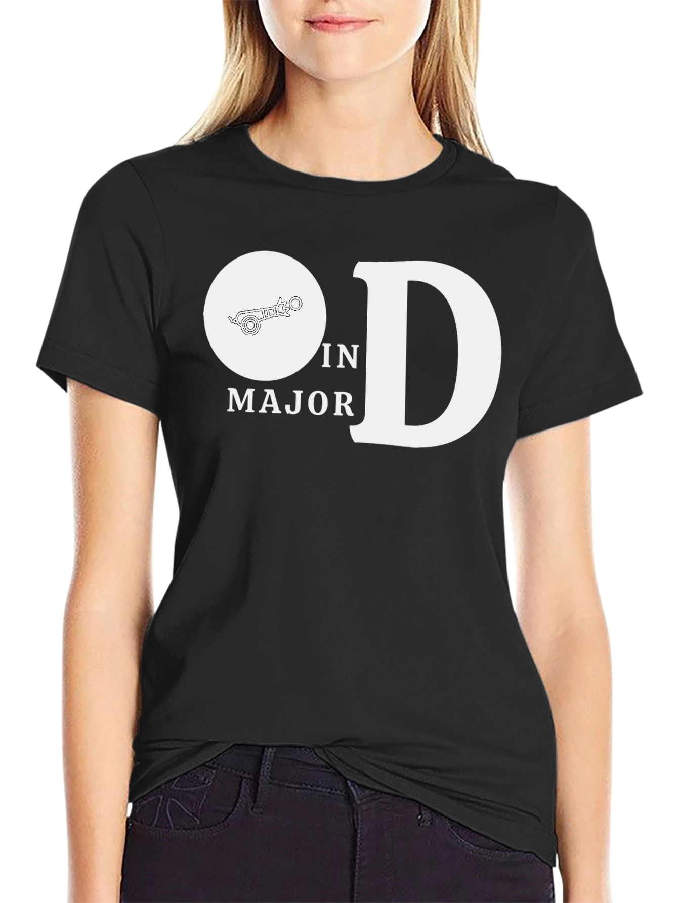 Black O in D Major T-Shirt - Music Lover Tee view 2
