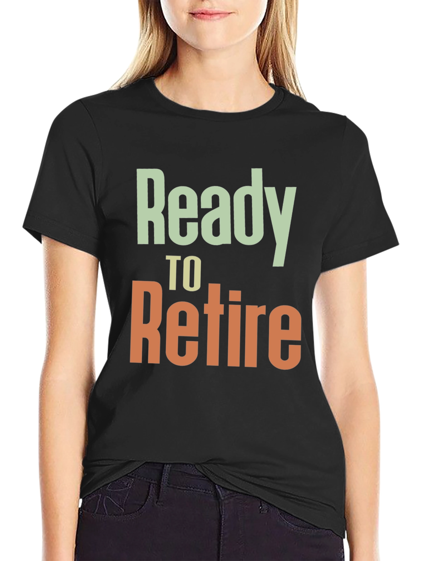 Black Ready to Retire T-Shirt - Retirement Gift view 2