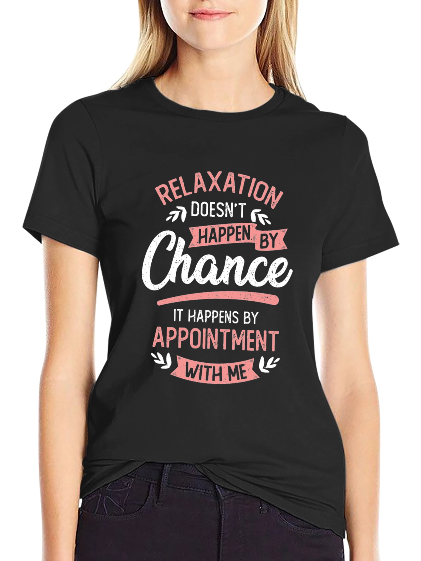 Black Relaxation Appointment T-Shirt - Funny Therapy Tee view 2
