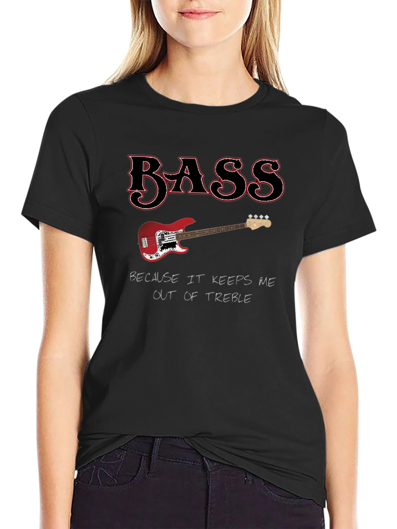 Black Bass Keeps Me Out Of Treble Graphic Tee view 2