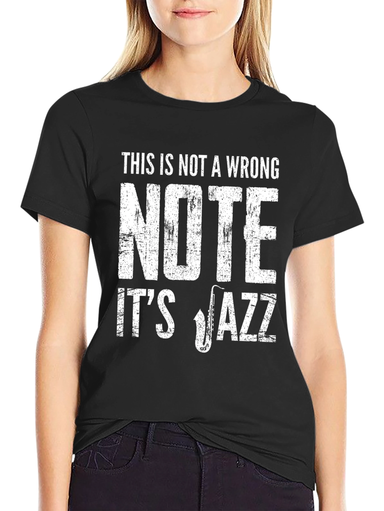 Black Jazz Music Lover T-Shirt Funny Musician Gift view 2