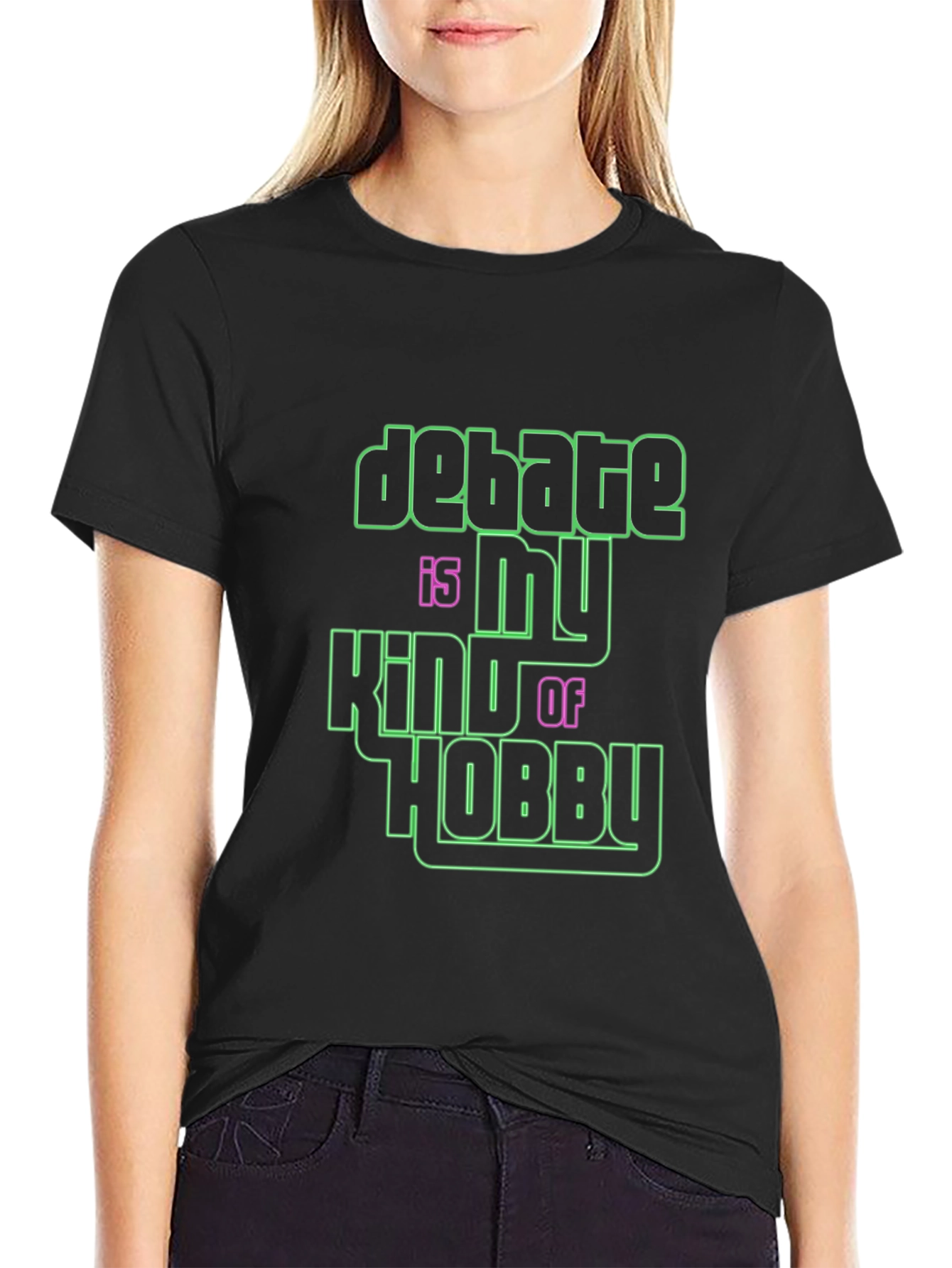 Black Debate Hobby Graphic Tee - Bold Style view 2