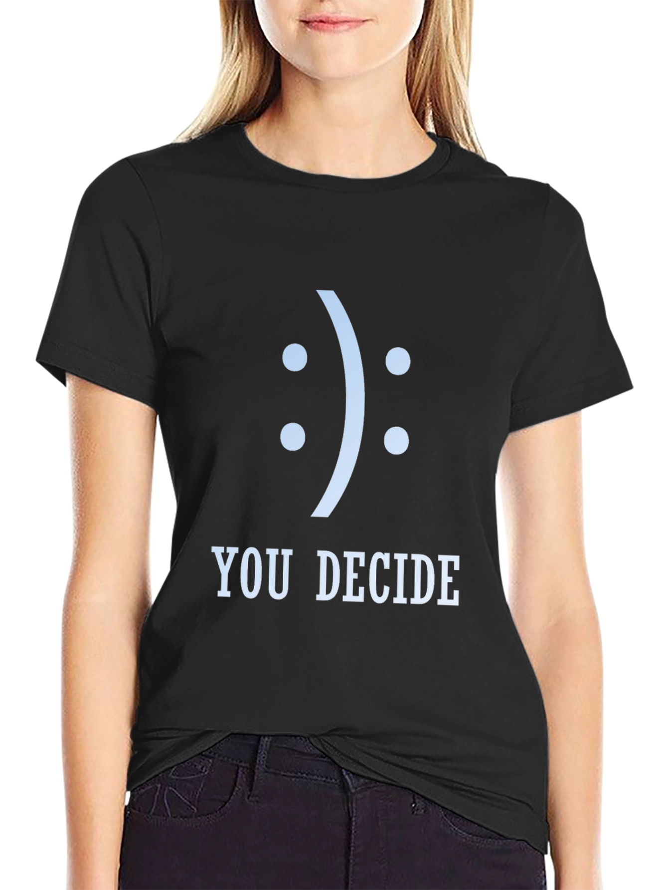 Black You Decide Graphic Tee - Unisex Black T-Shirt view 2