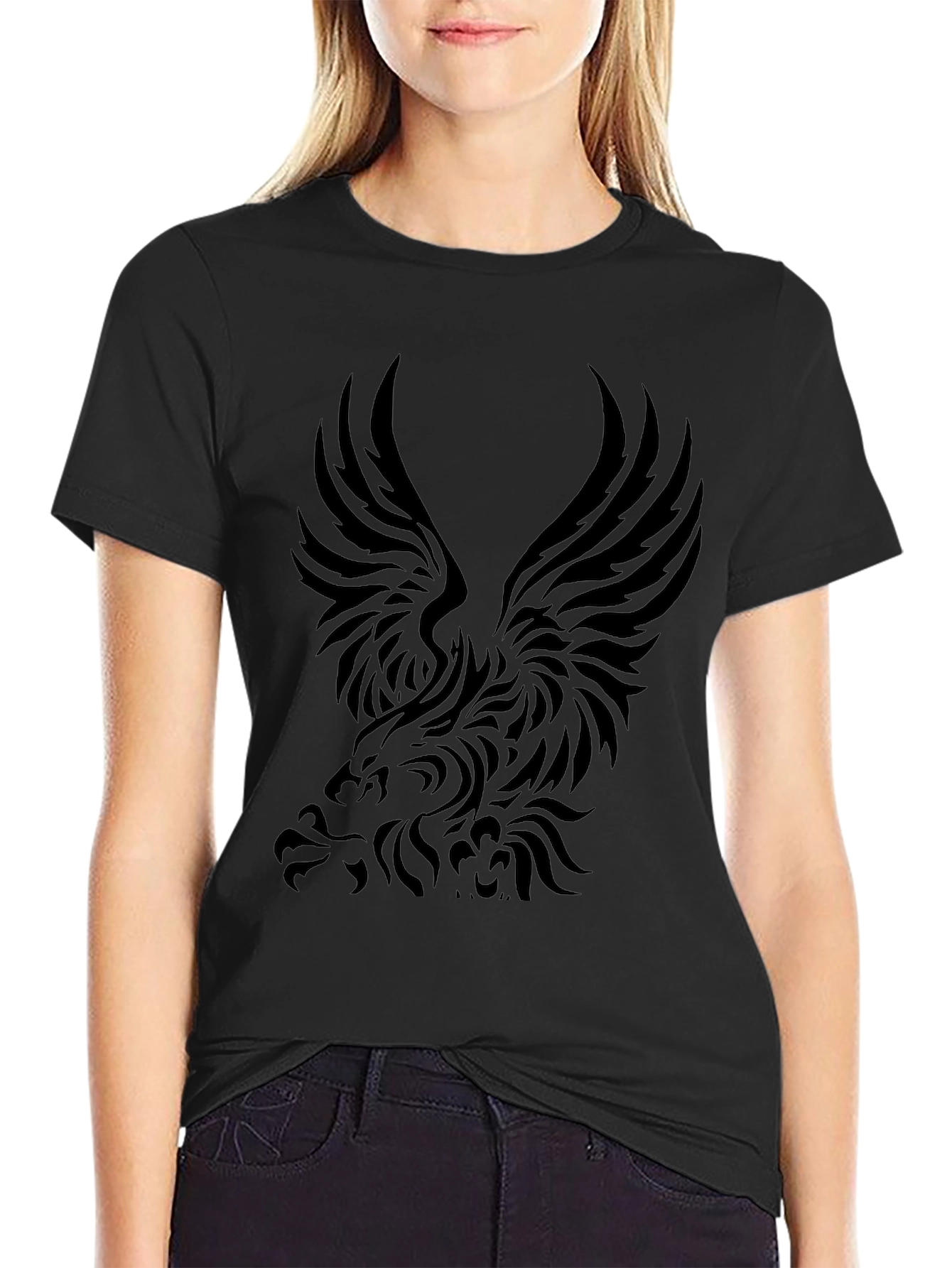 Black Black Eagle Graphic Tee view 2