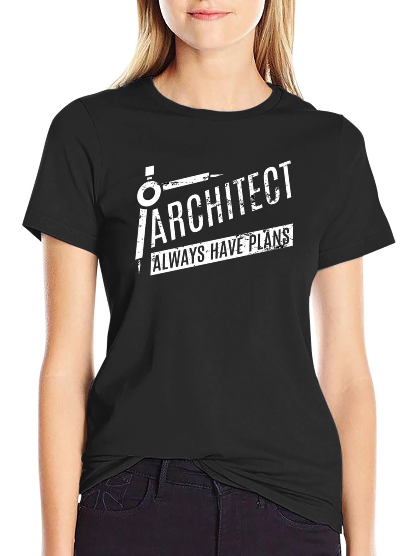 Black Architect Always Have Plans Graphic T-Shirt view 2