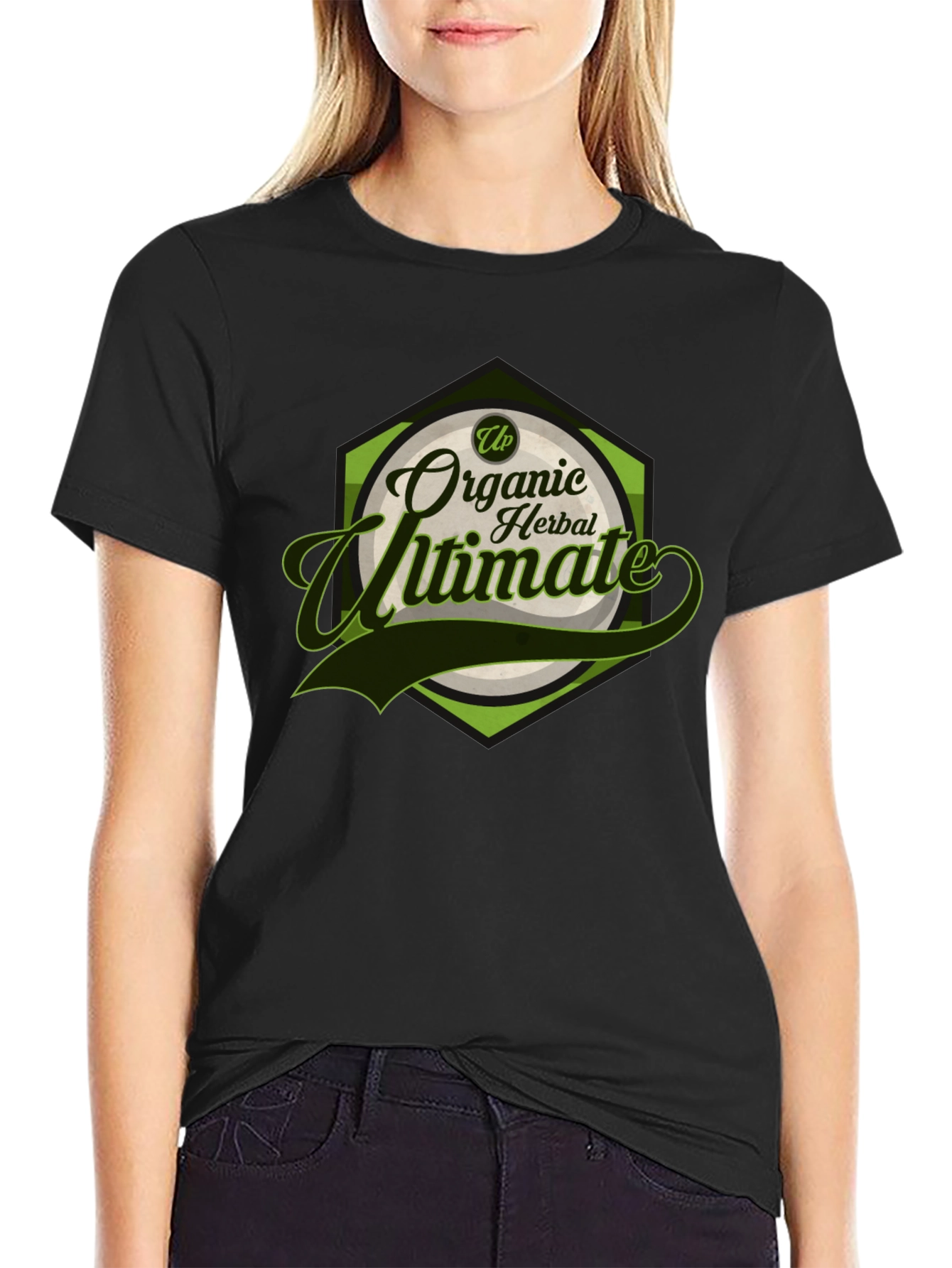 Black Organic Herbal Ultimate T-Shirt Black view 2