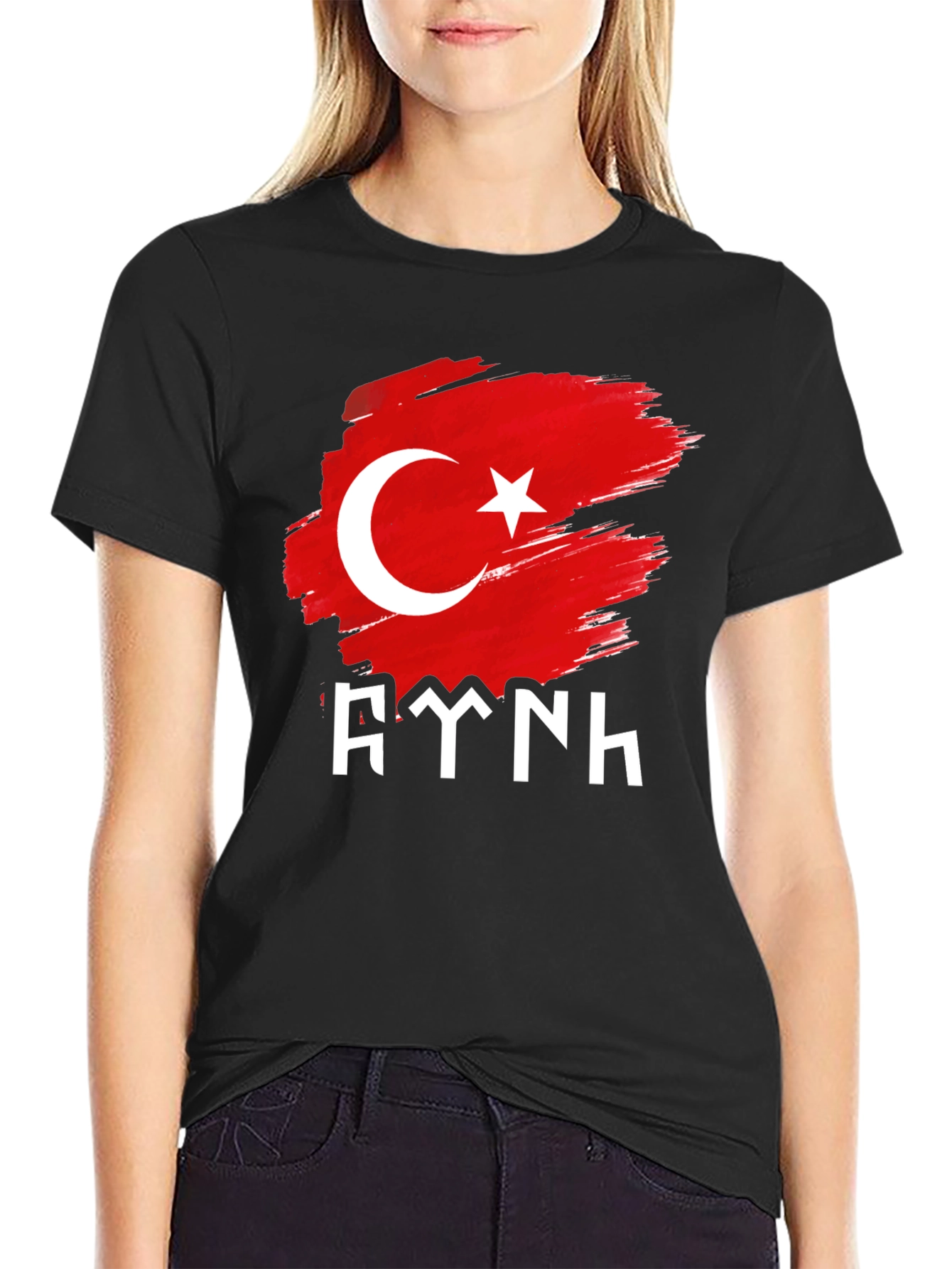 Black Turkish Flag T-Shirt - Anatolian Pride view 2