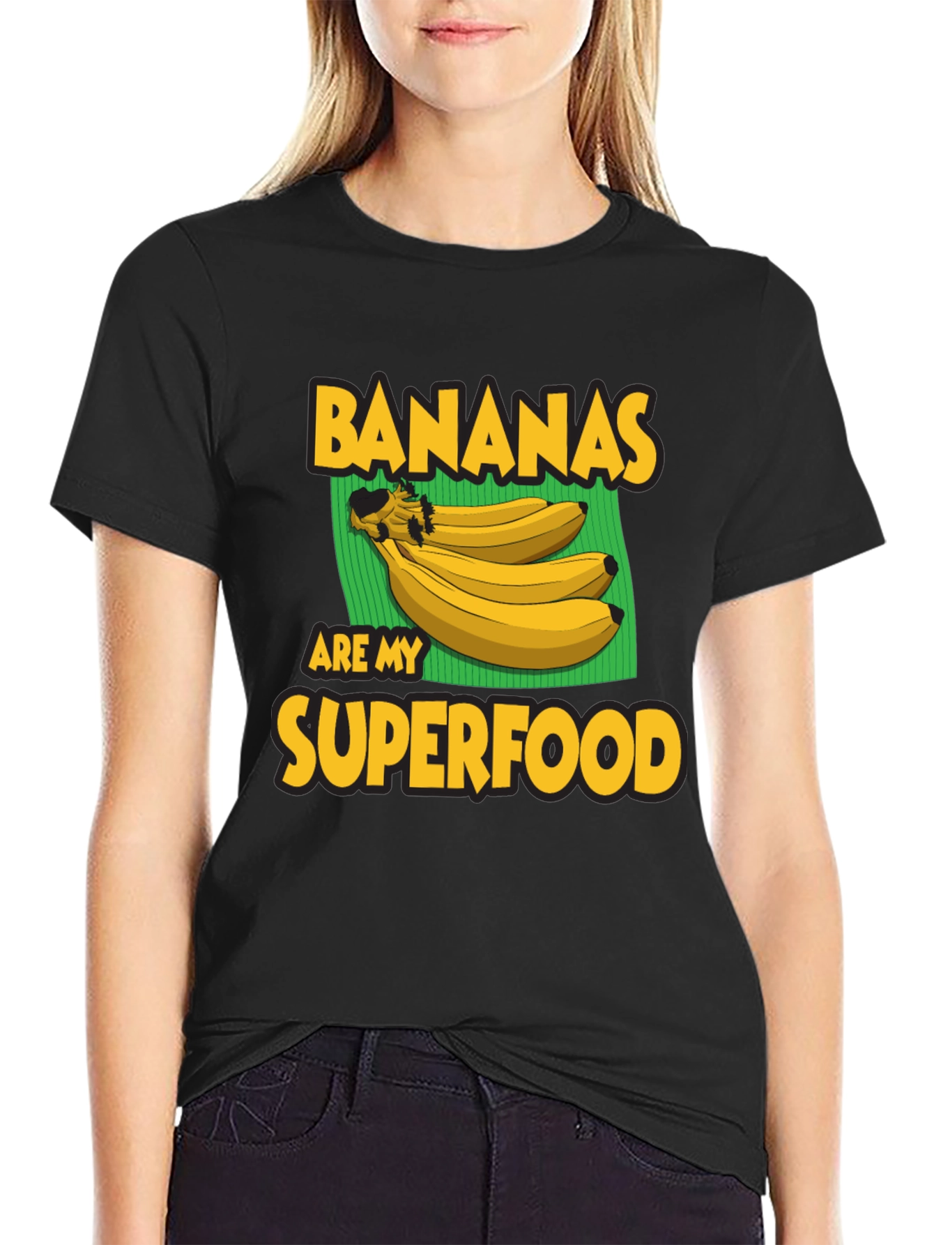 Black Banana Superfood Graphic Tee - Black T-Shirt view 2