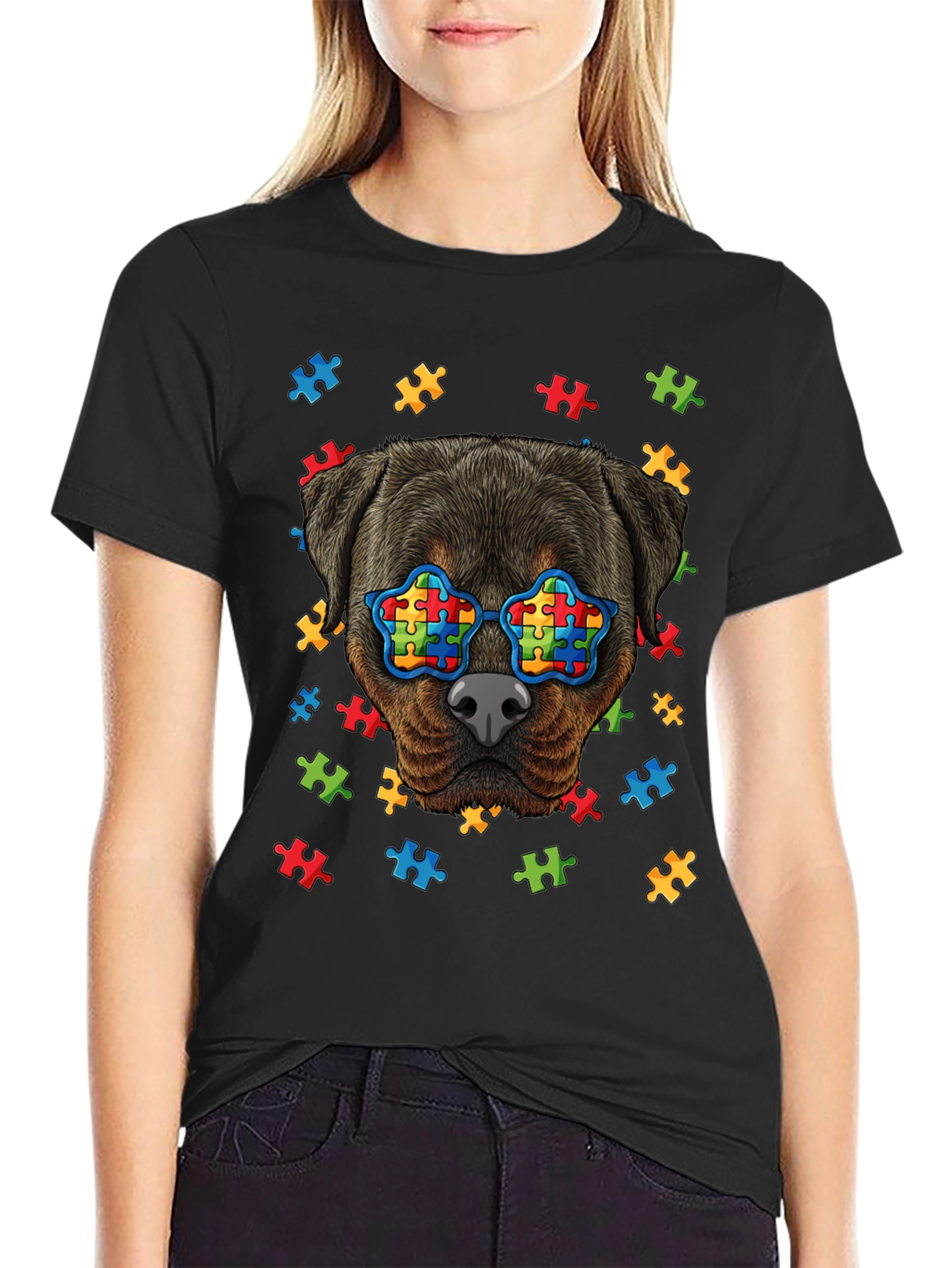 Autism Awareness Rottweiler T-Shirt - 2