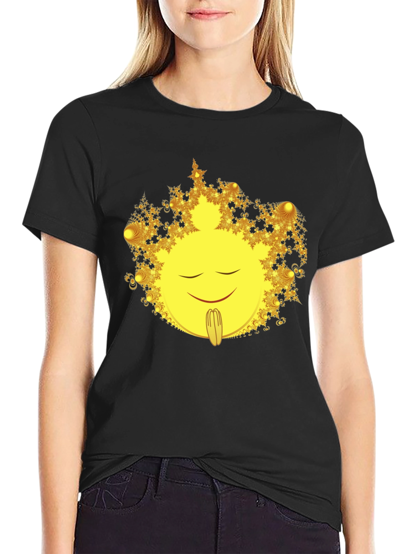 Meditating Sun Graphic T-Shirt - Relaxed Fit - 2