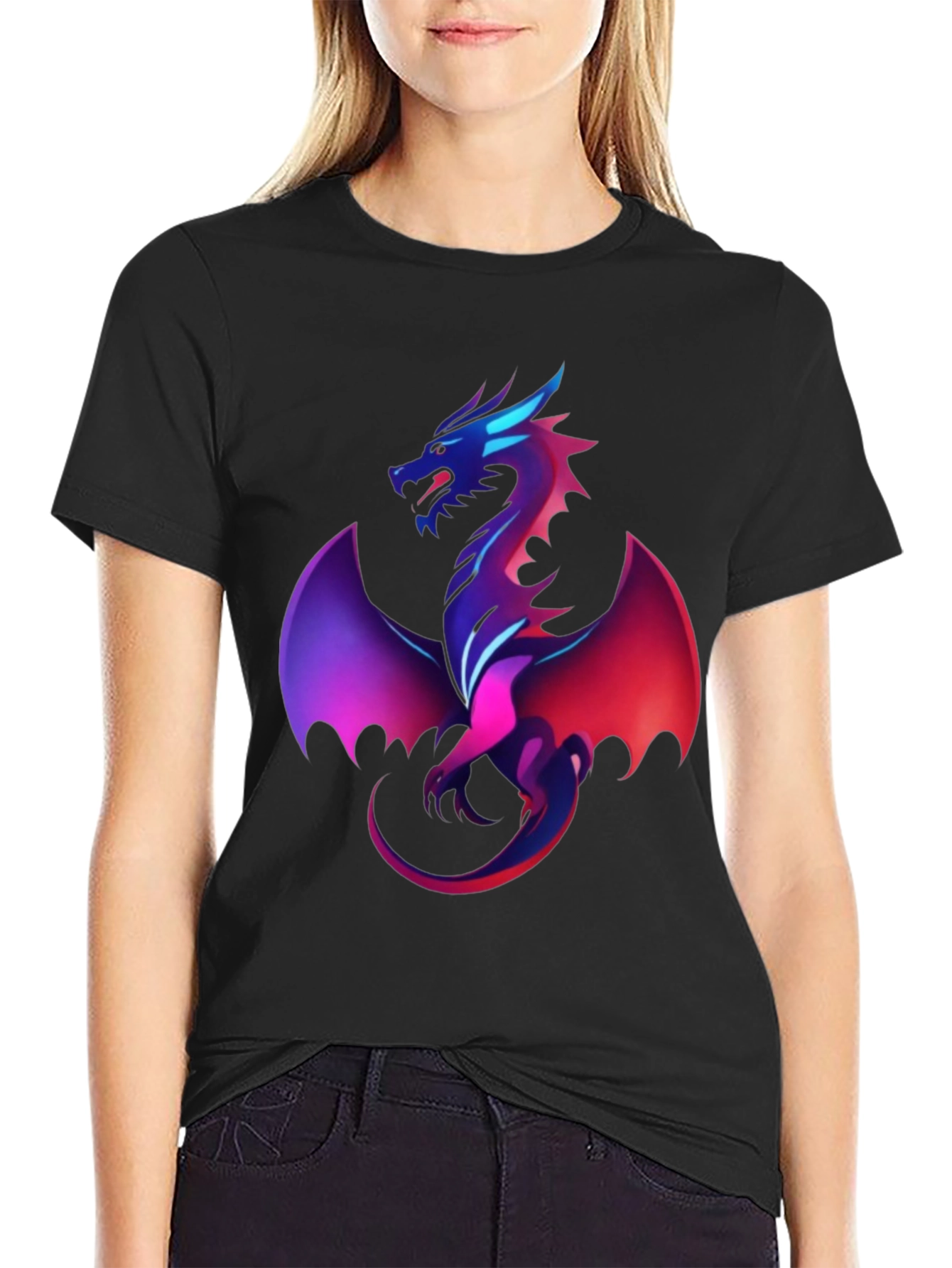 Black Dragon Graphic Tee - Men's Black T-Shirt view 2