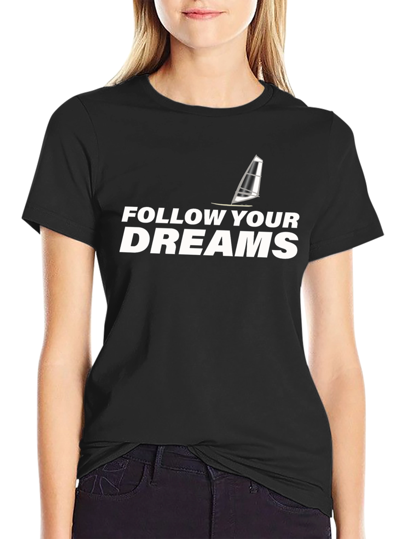 Black Follow Your Dreams Black T-Shirt view 2
