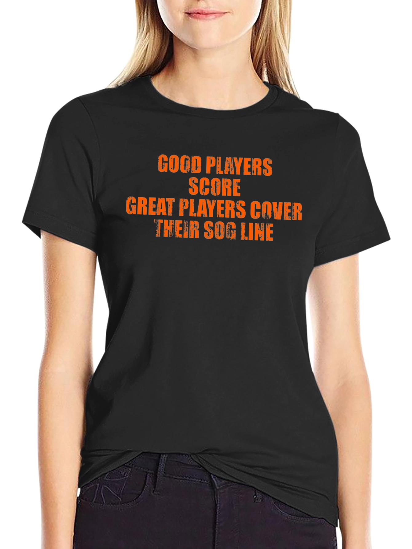 Black Good Players Score Graphic Tee - Black Cotton Blend view 2