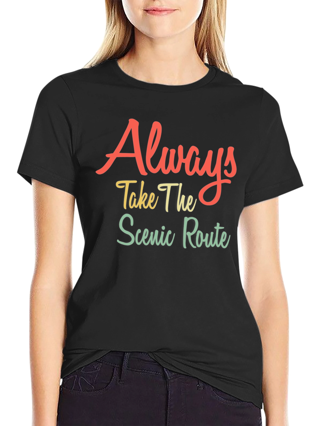 Black Scenic Route Graphic Tee - Adventure T-Shirt view 2