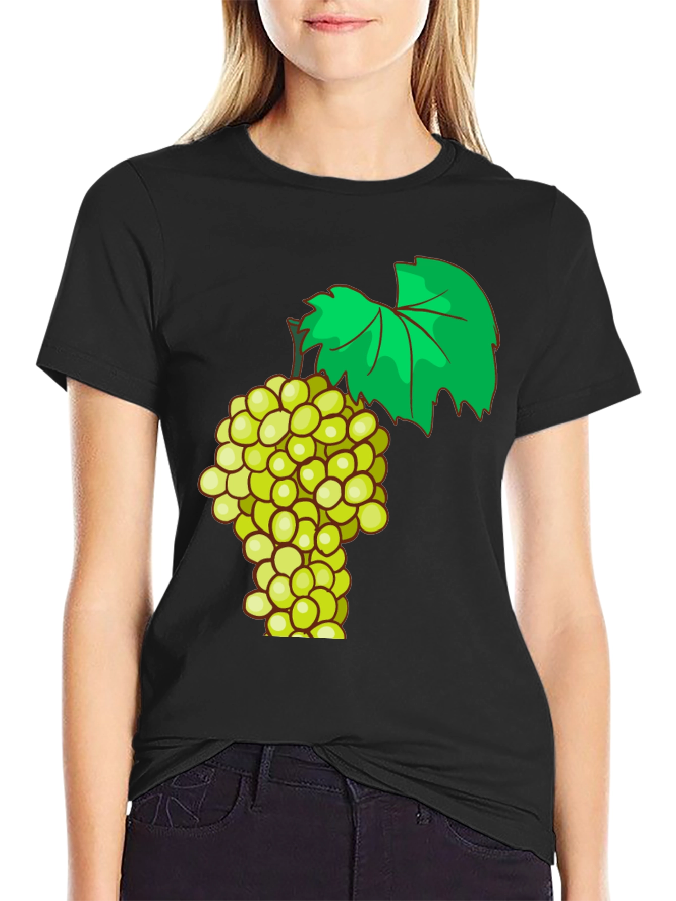 Black Grape Graphic T-Shirt - Fruit Lover's Tee view 2