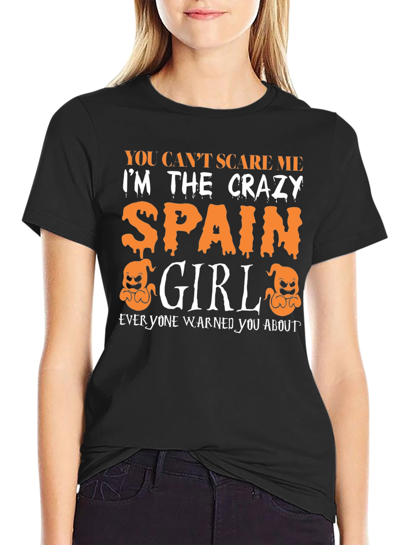 Crazy Spain Girl Halloween T-Shirt - 2