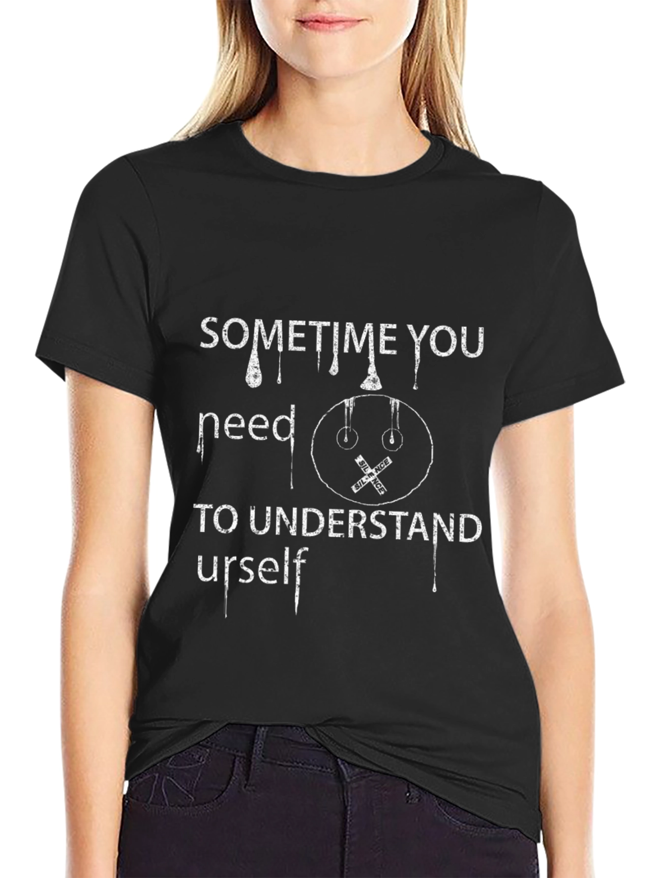 Black Sometime You Need To Understand Urself Black T-Shirt view 2