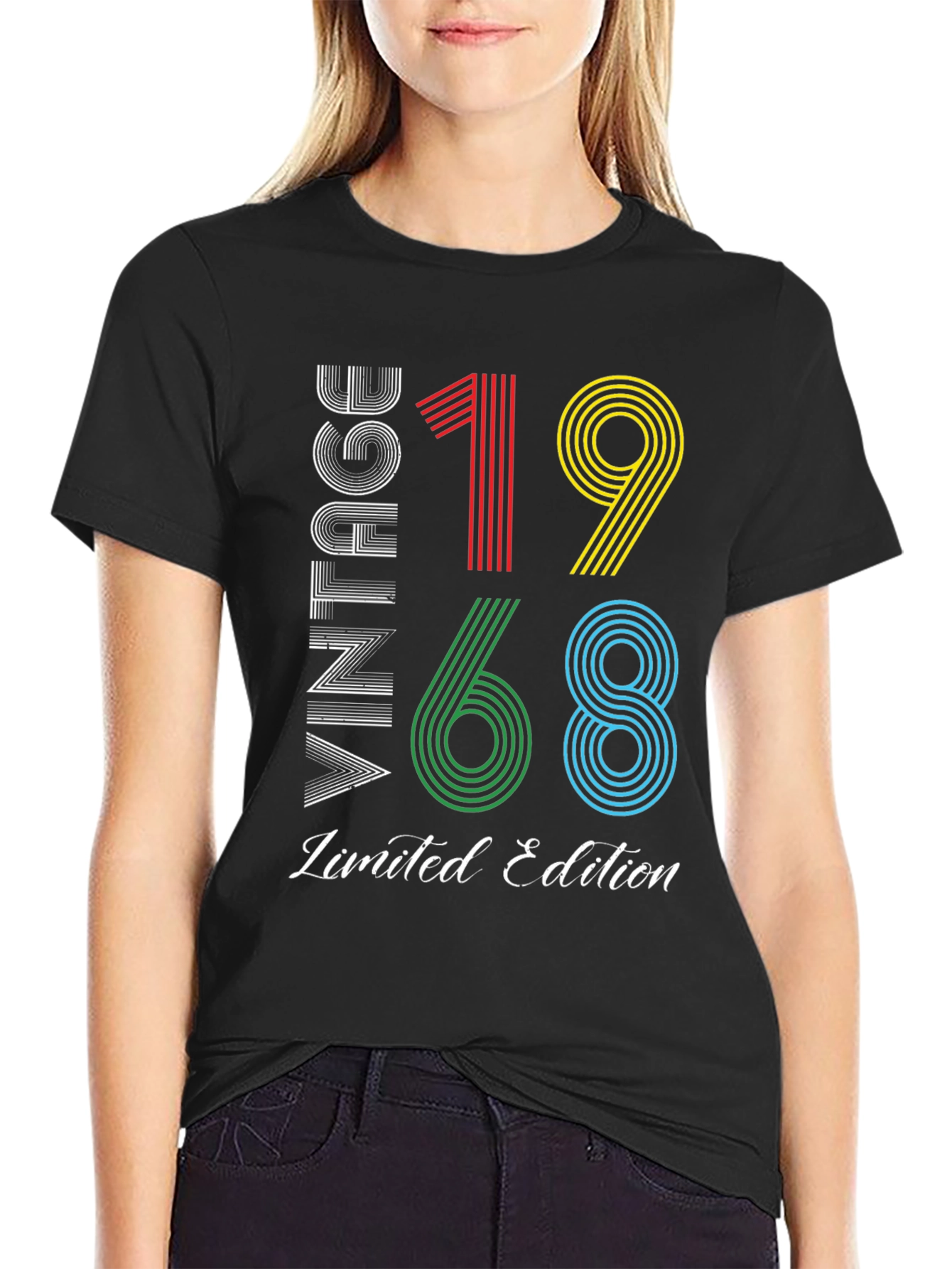 Black Vintage 1968 Limited Edition Graphic T-Shirt view 2
