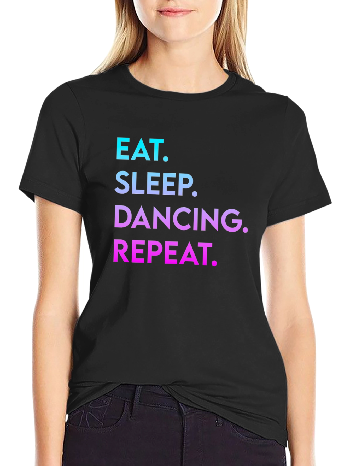 Black Eat Sleep Dancing Repeat T-Shirt view 2
