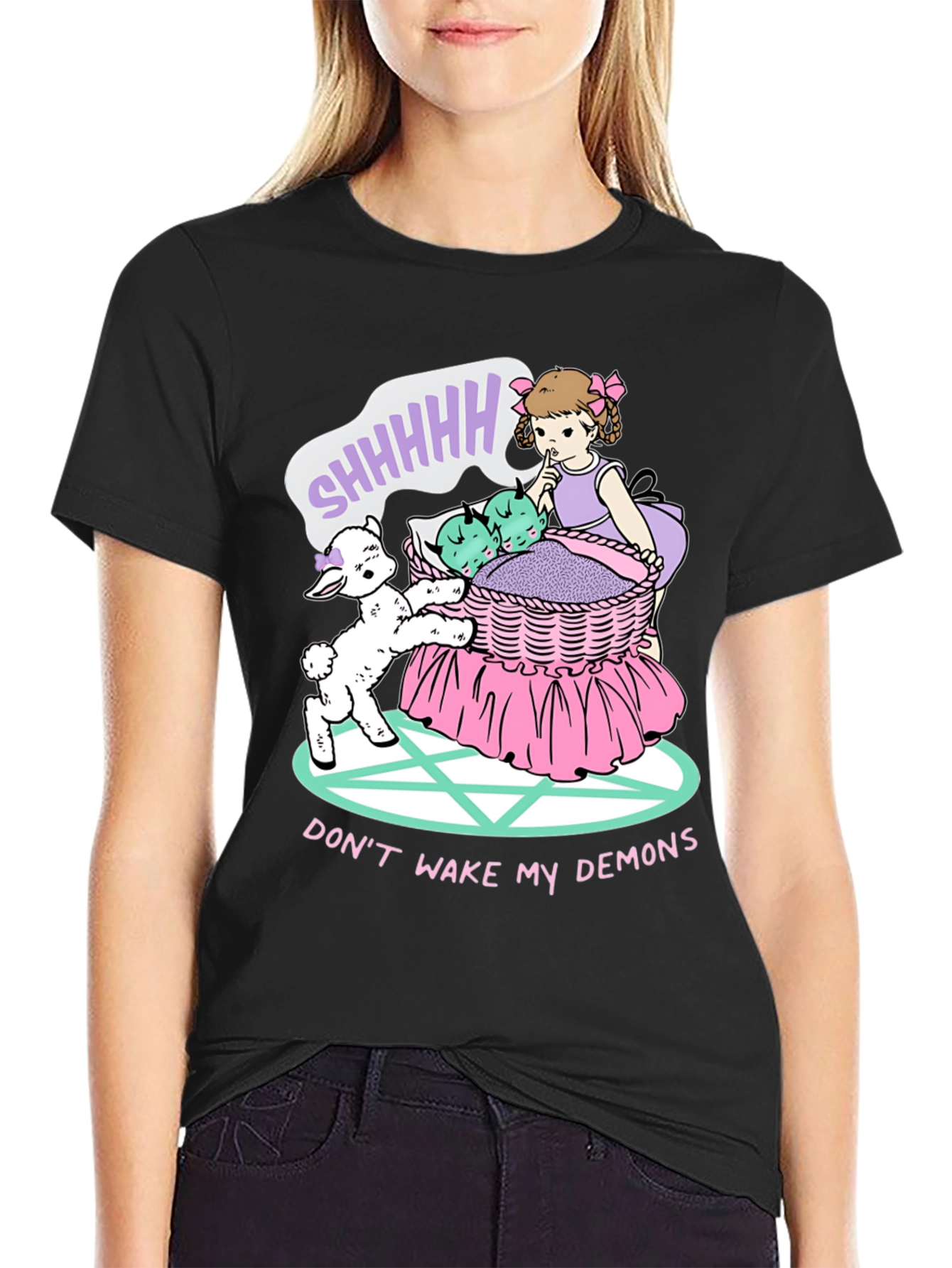 Black Don't Wake My Demons Graphic Tee view 2