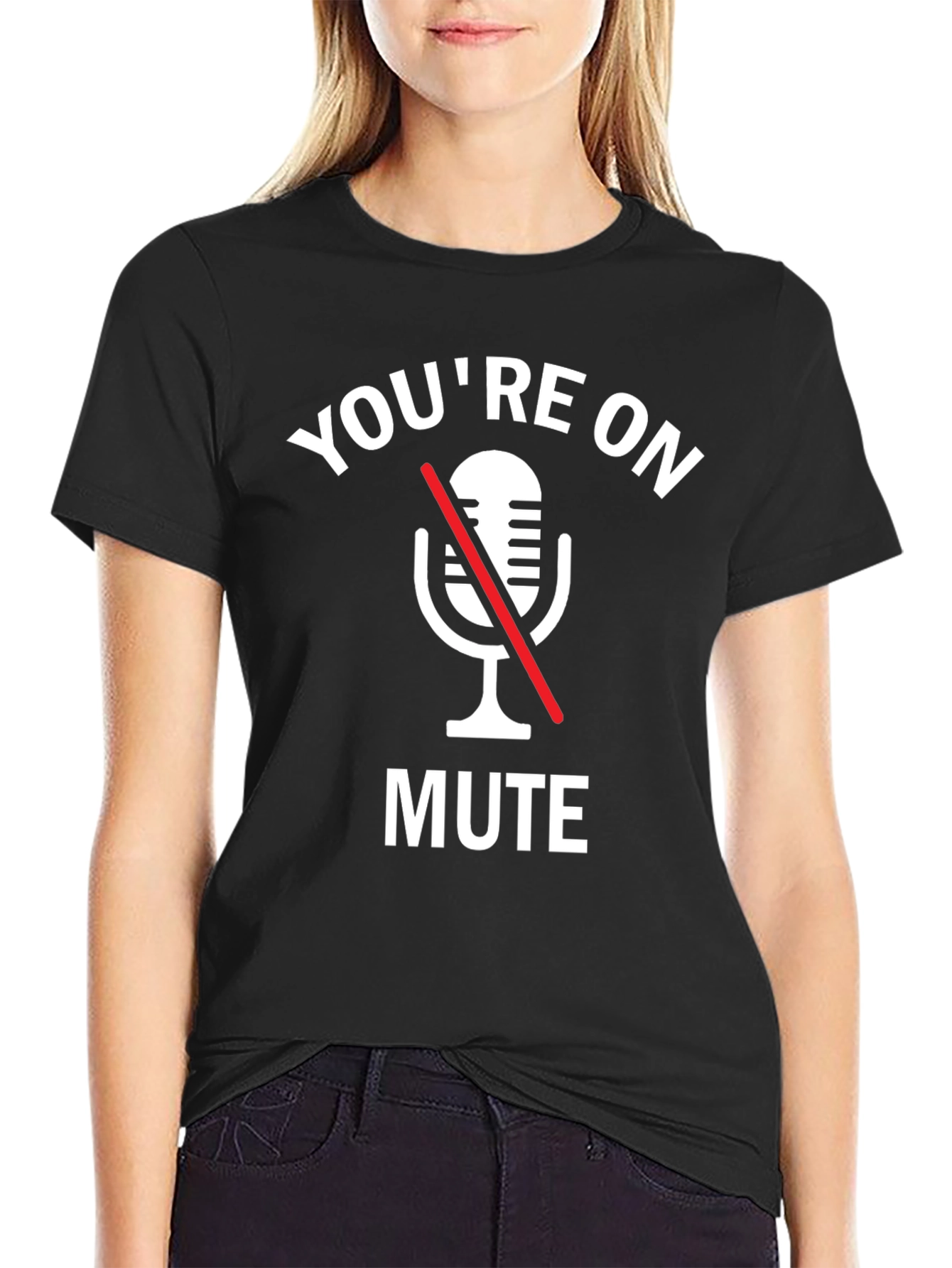 Black You're on Mute Black Graphic Tee view 2