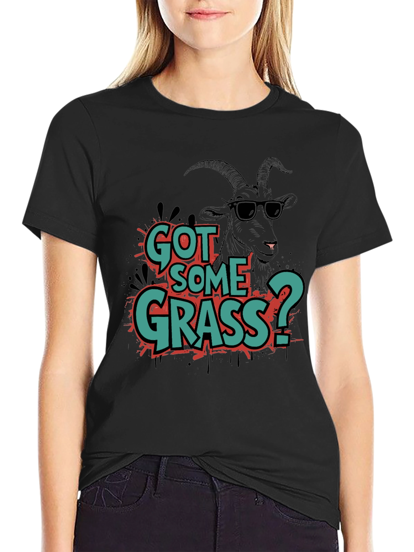 Black Got Some Grass? Graphic Tee view 2