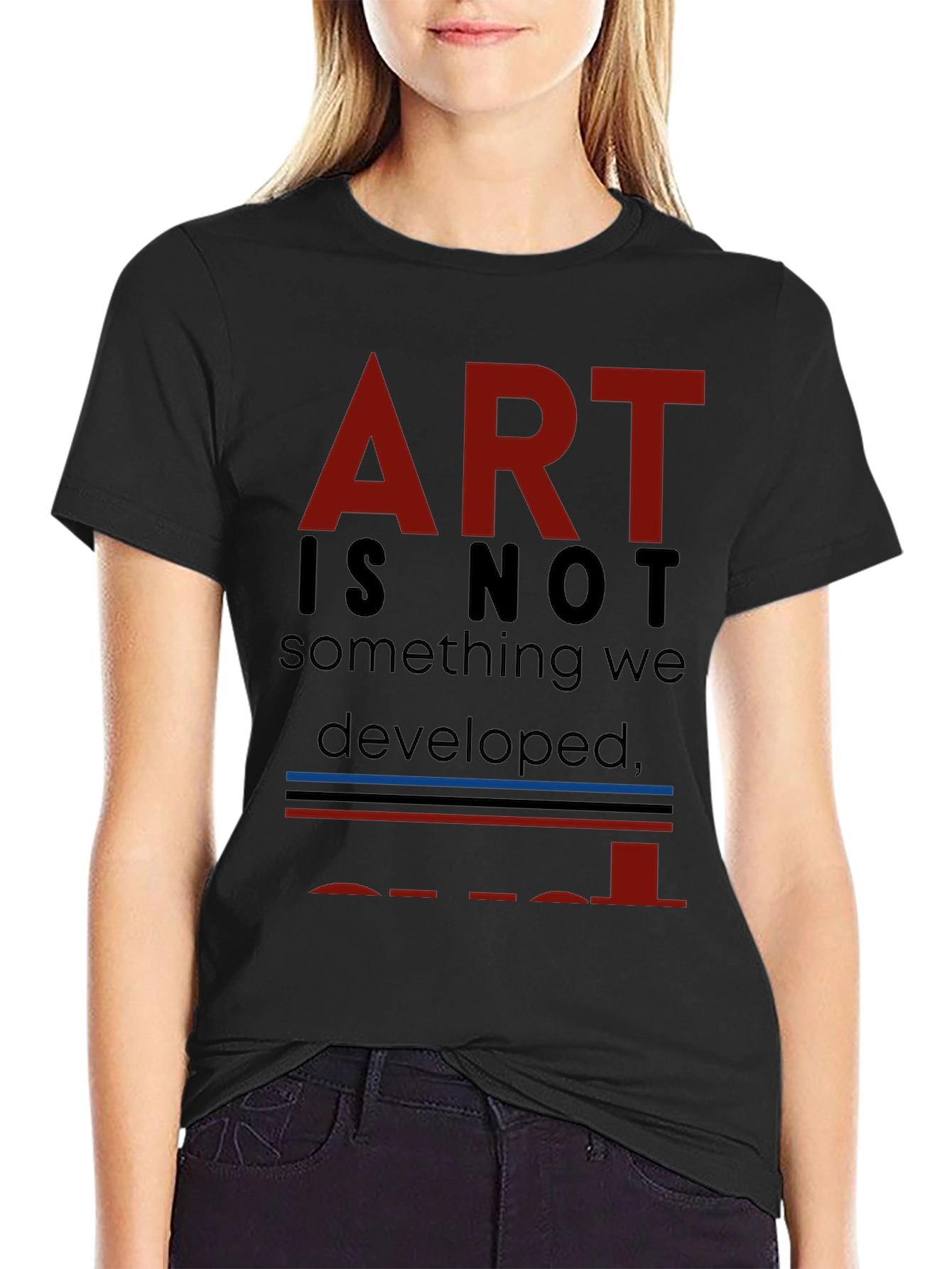 Black Art is Not... T-Shirt - Unique Artistic Statement view 2