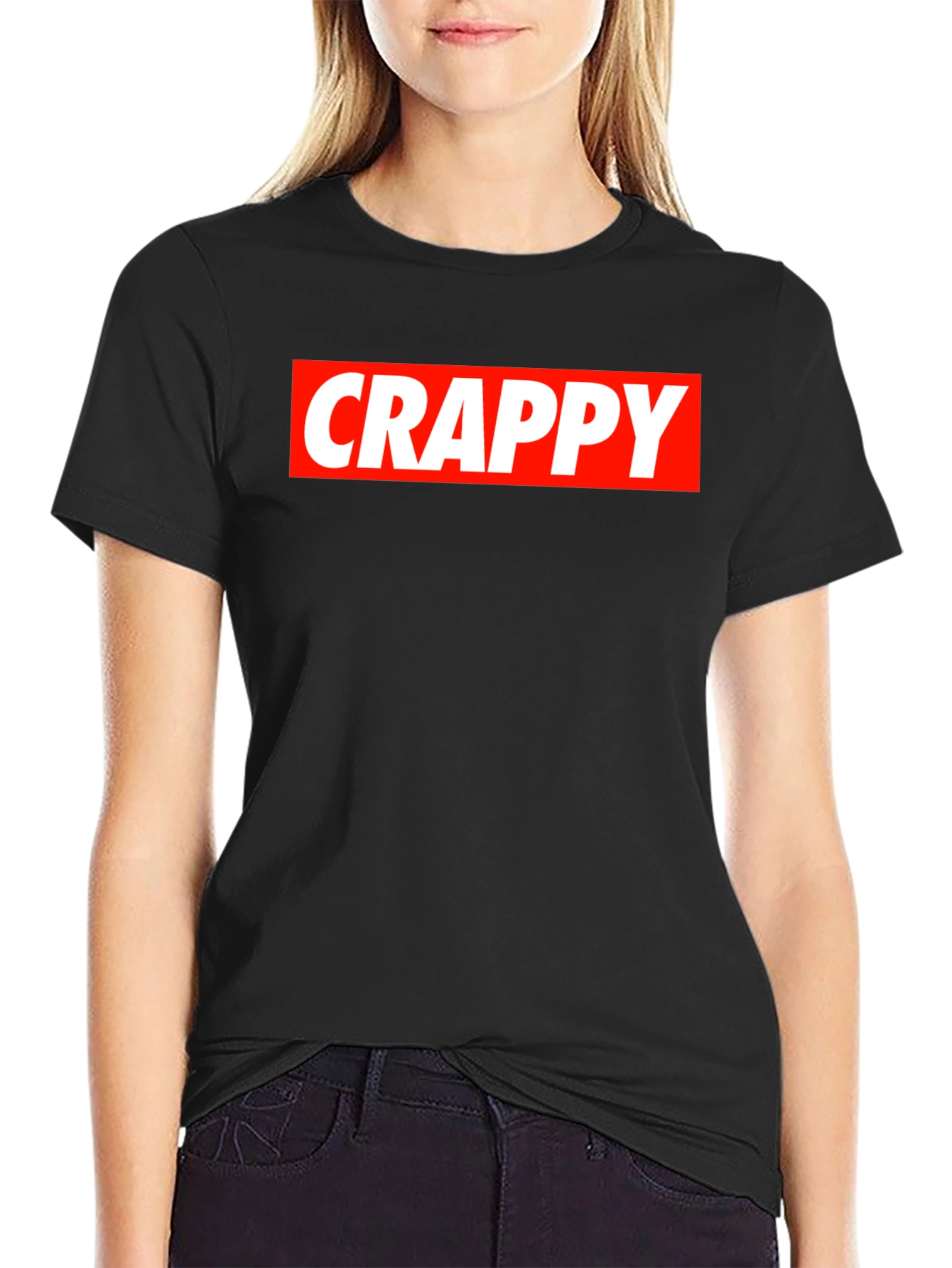 Black Crappy Graphic Tee - Black T-Shirt view 2