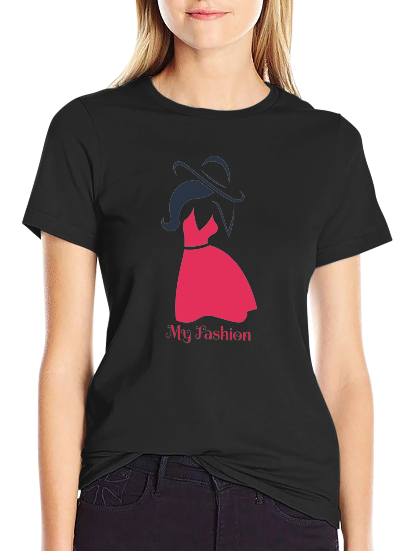 Black My Fashion Lady T-Shirt view 2