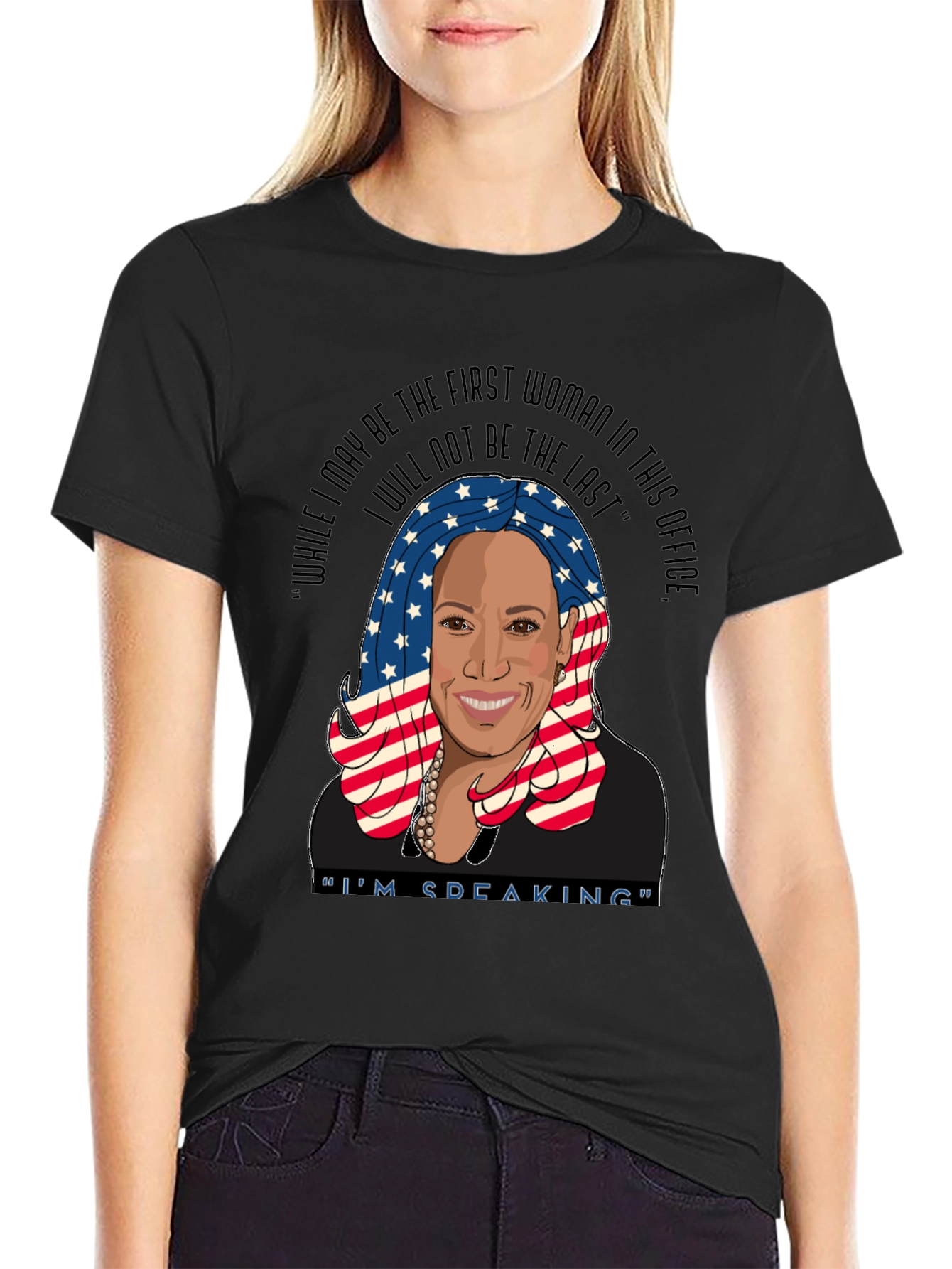 Black Kamala Harris "I'm Speaking" Graphic Tee view 2