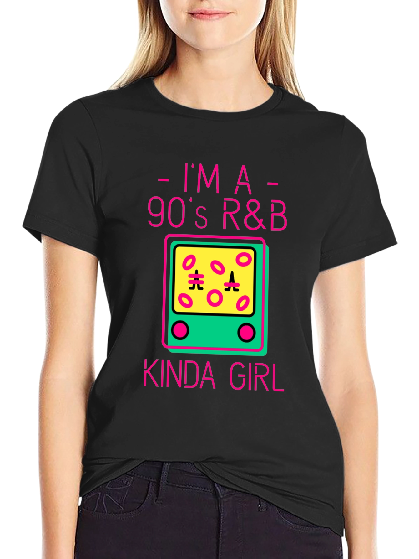 Black I'm a 90's R&B Kinda Girl Black Graphic Tee view 2